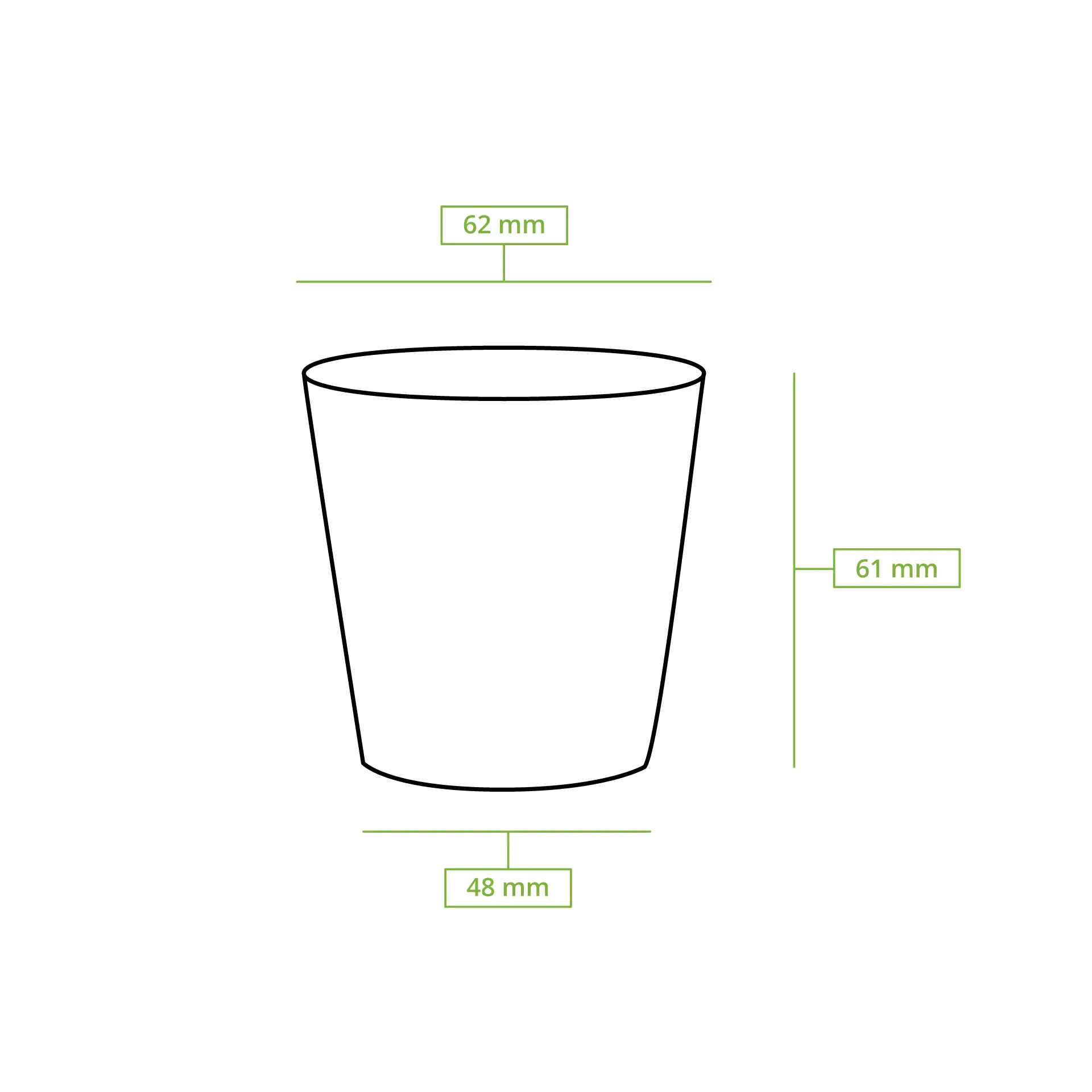 Ribbelbeker / Koffiebeker to go 200 ml / 8 oz, Ø 80 mm, kraft