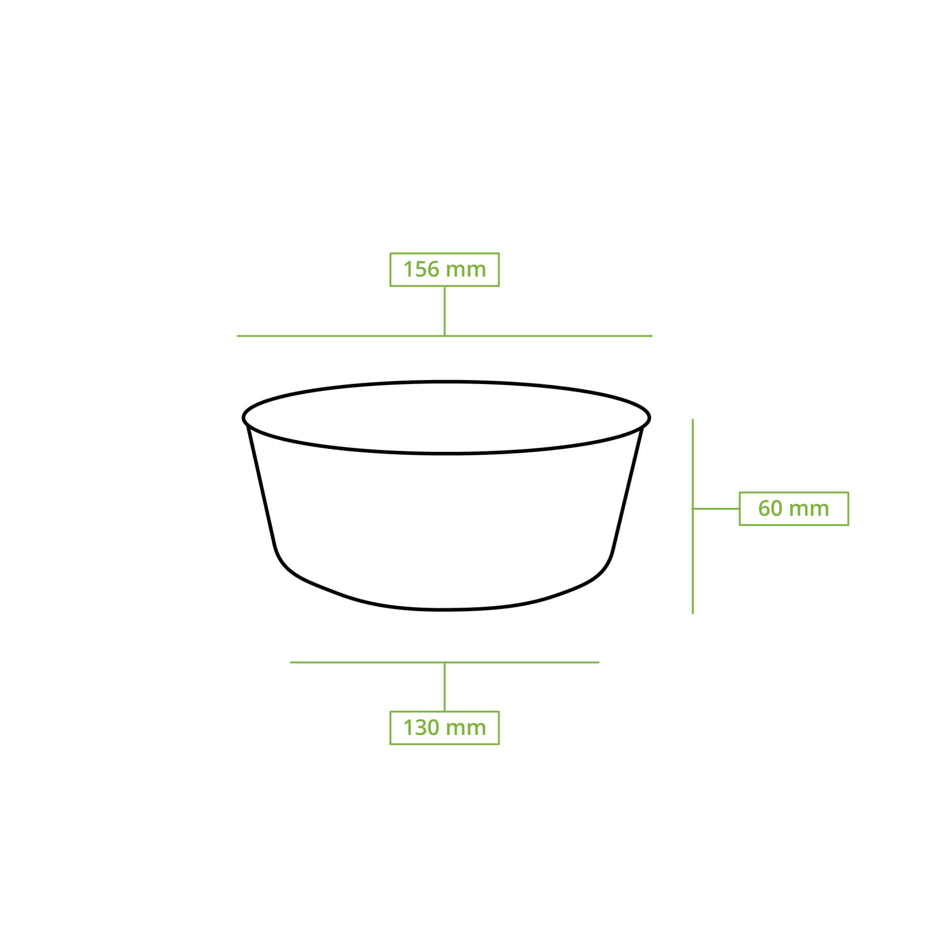 Mehrweg-Schalen "Häppy Bowl®" 650 ml, Ø 150 mm, Pfeffer / grau