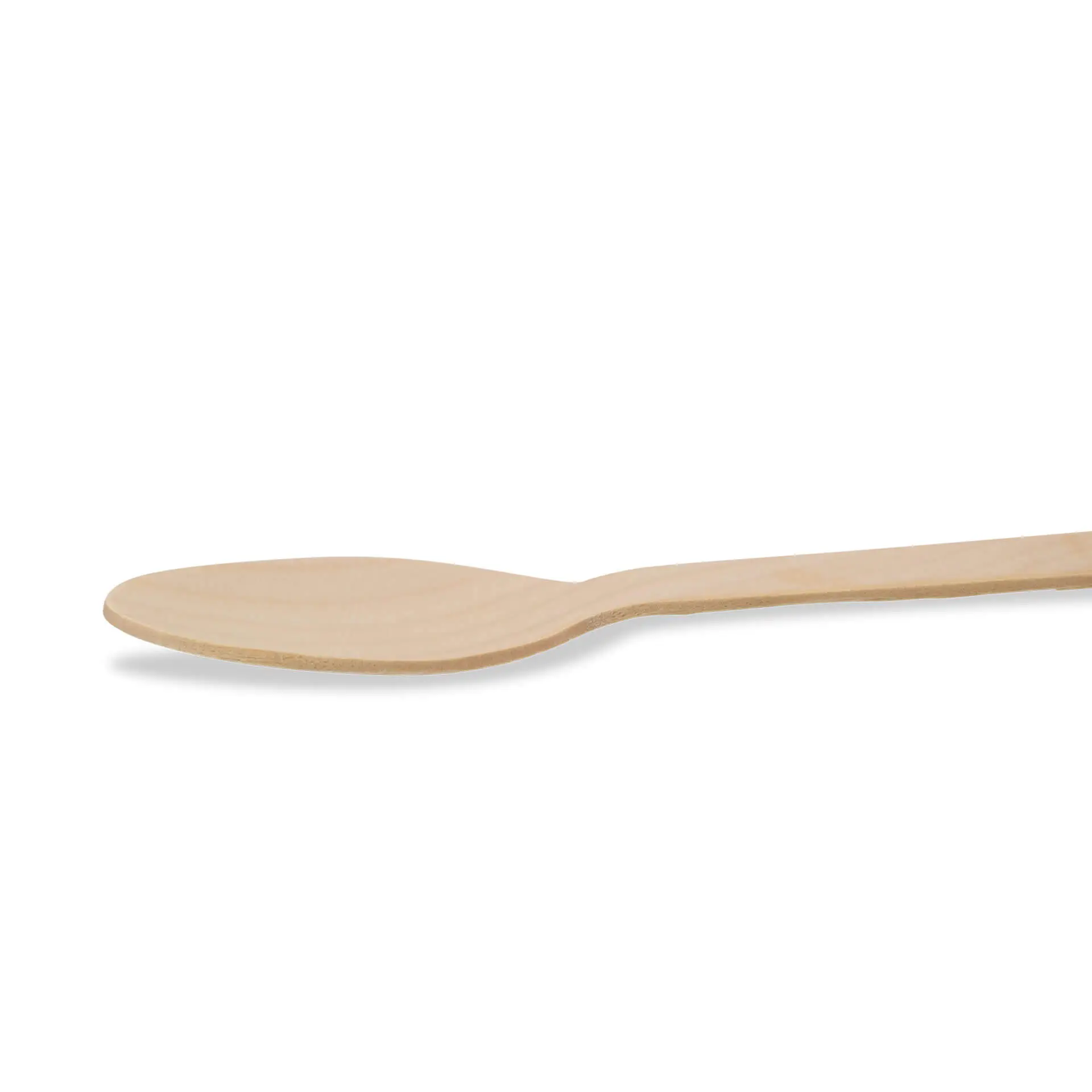 Houten besteksets lepel en servet, 16 cm, met bio-coating