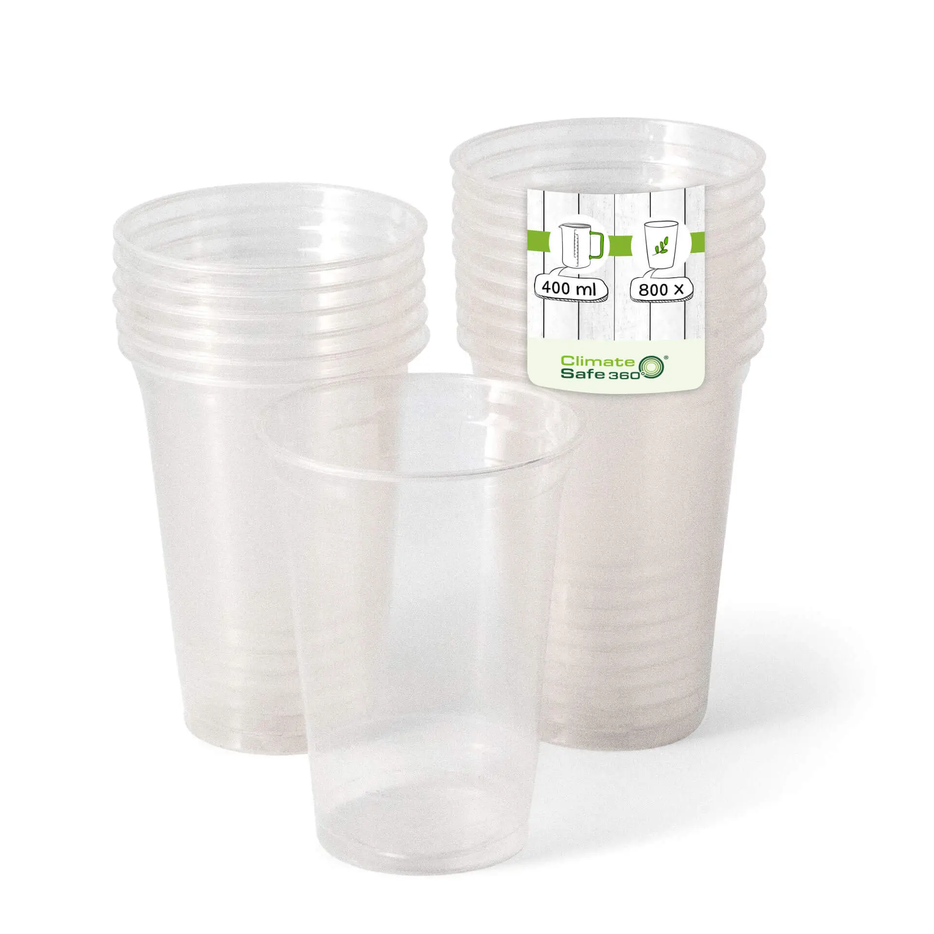 PLA transparante beker 400 ml / 16 oz, Ø 95 mm