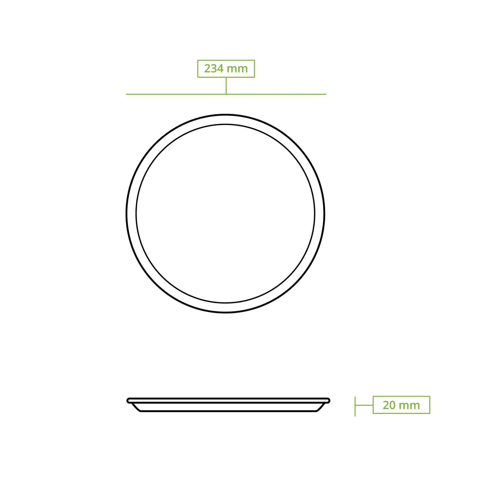 Palmblad bord "Palmware®" Ø 23 cm, rond