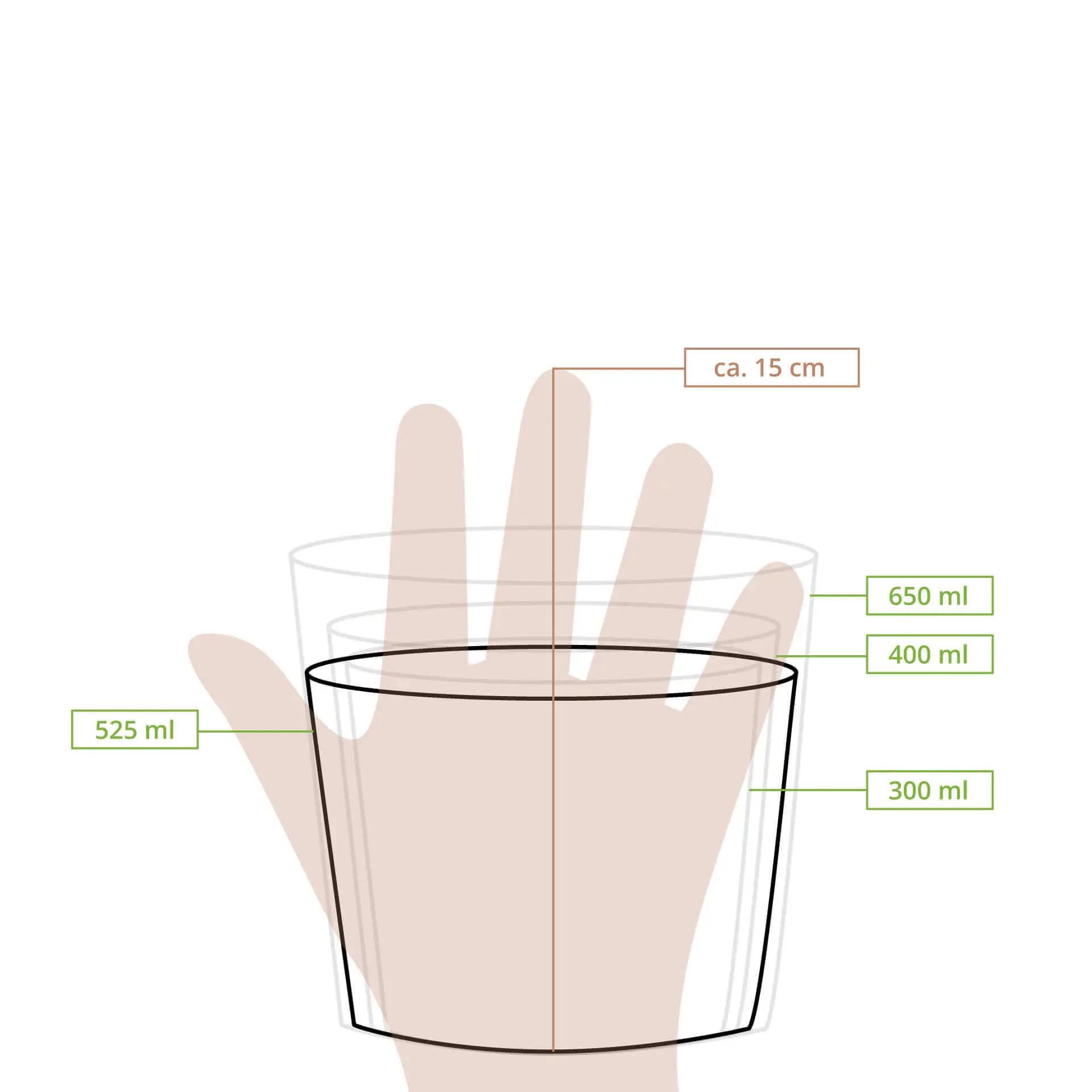 Kartonnen Soepbekers 525 ml / 21 oz, Ø 114 mm, kraft, iconen