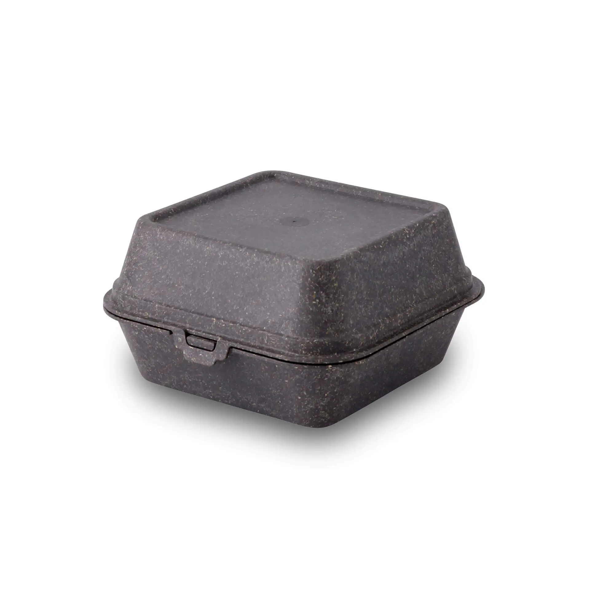 Herbruikbare burger-boxen "merways Box", 16 x 15 x 8,5, peper/grijs