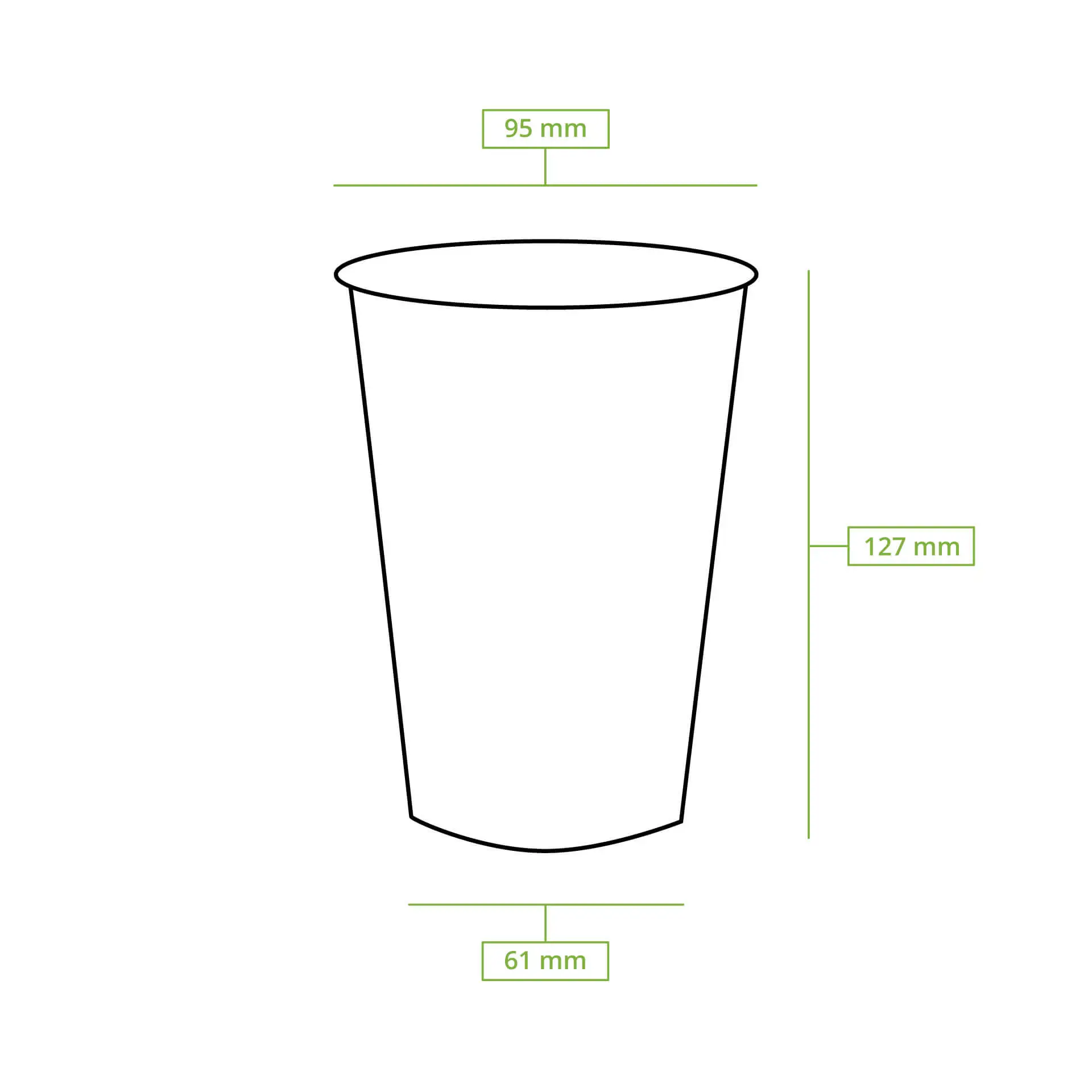 rPET transparante beker 400 ml / 16 oz, Ø 95 mm