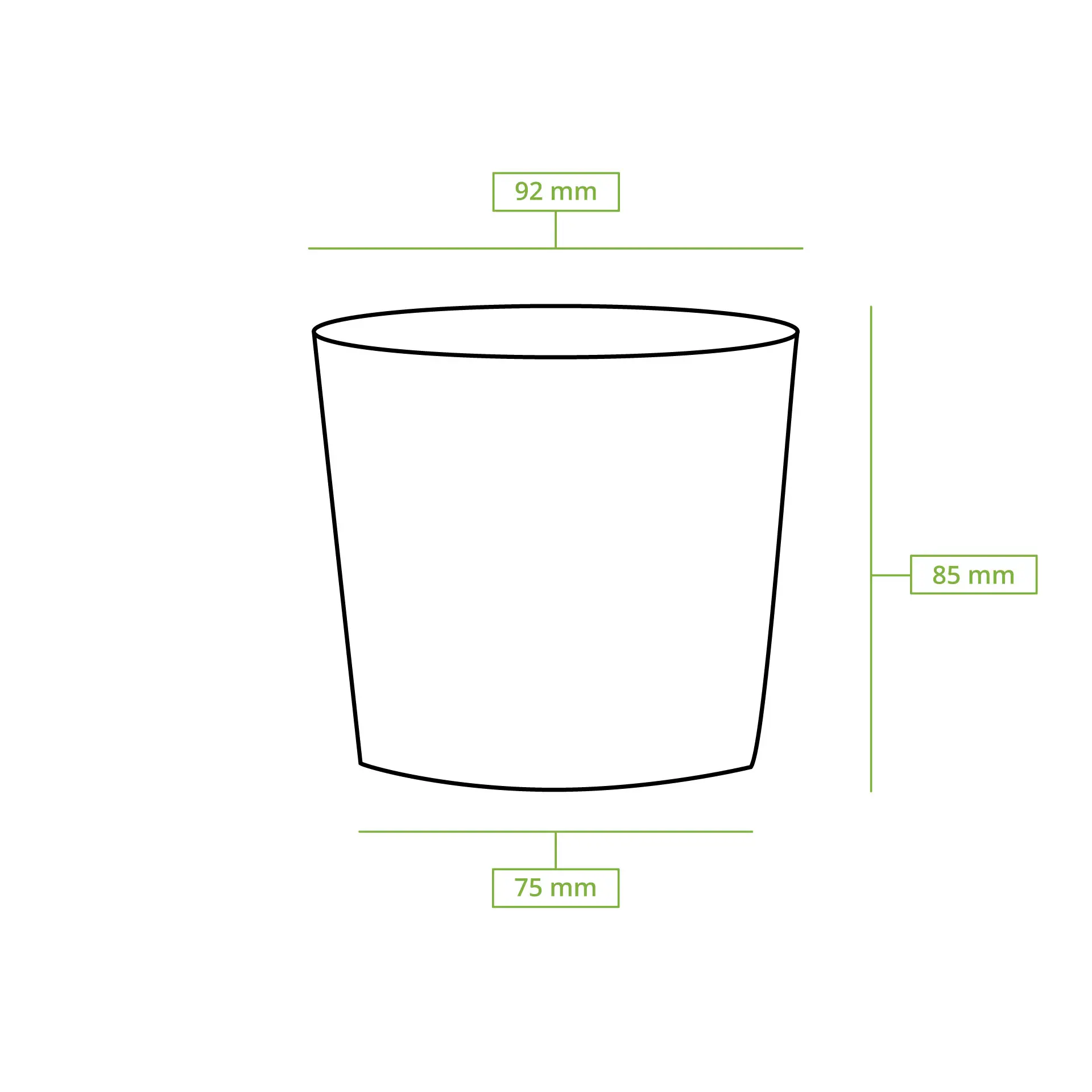 Kartonnen Soepbekers 300 ml / 12 oz, Ø 91 mm, kraft, iconen