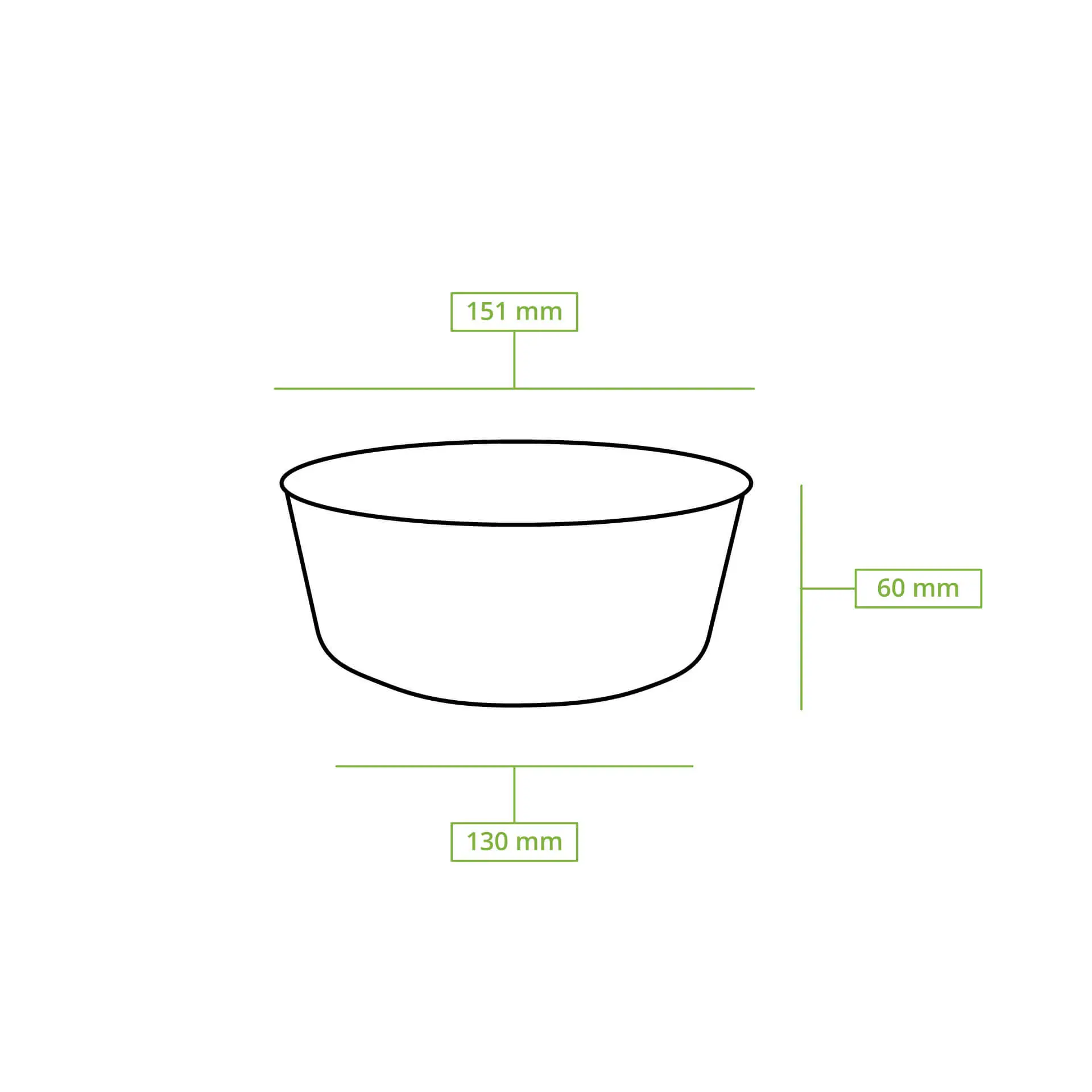 Herbruikbare schaaltjes "merways Bowl" 650 ml, Ø 150 mm, caramel / bruin