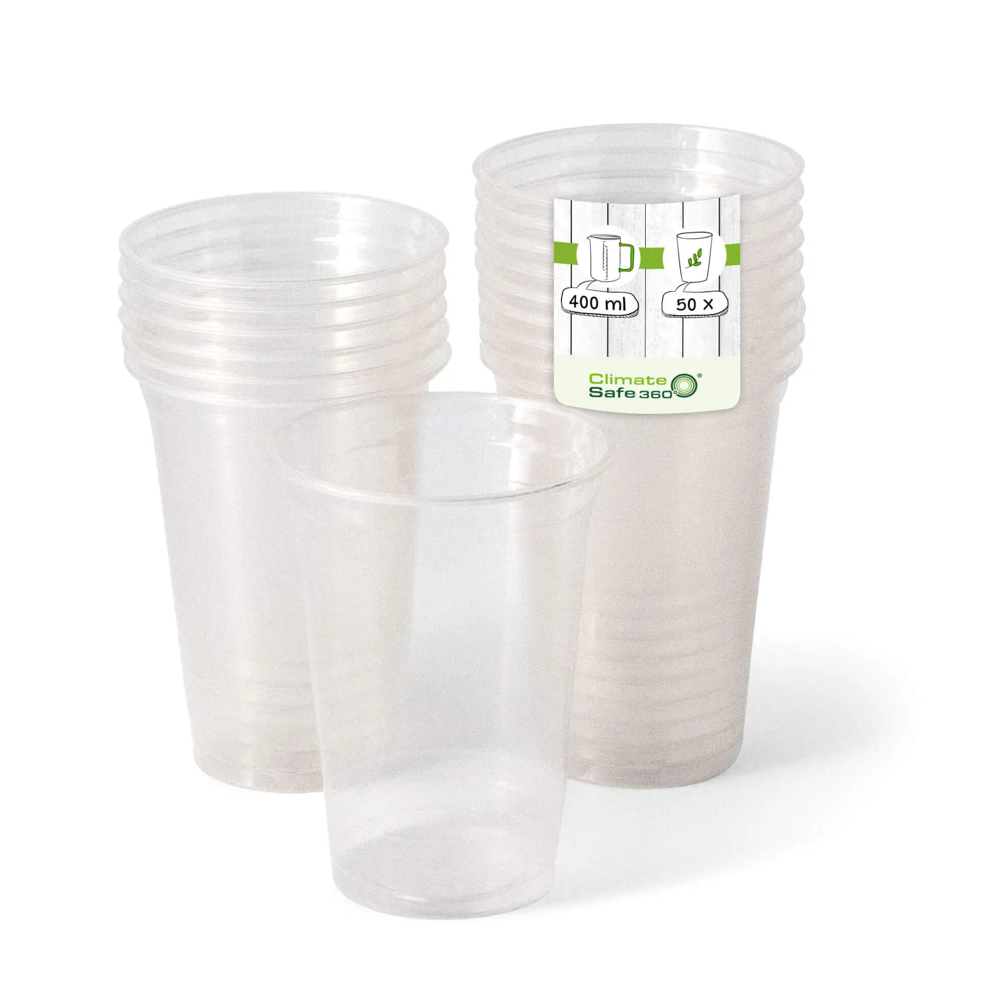 PLA transparante beker 400 ml / 16 oz, Ø 95 mm