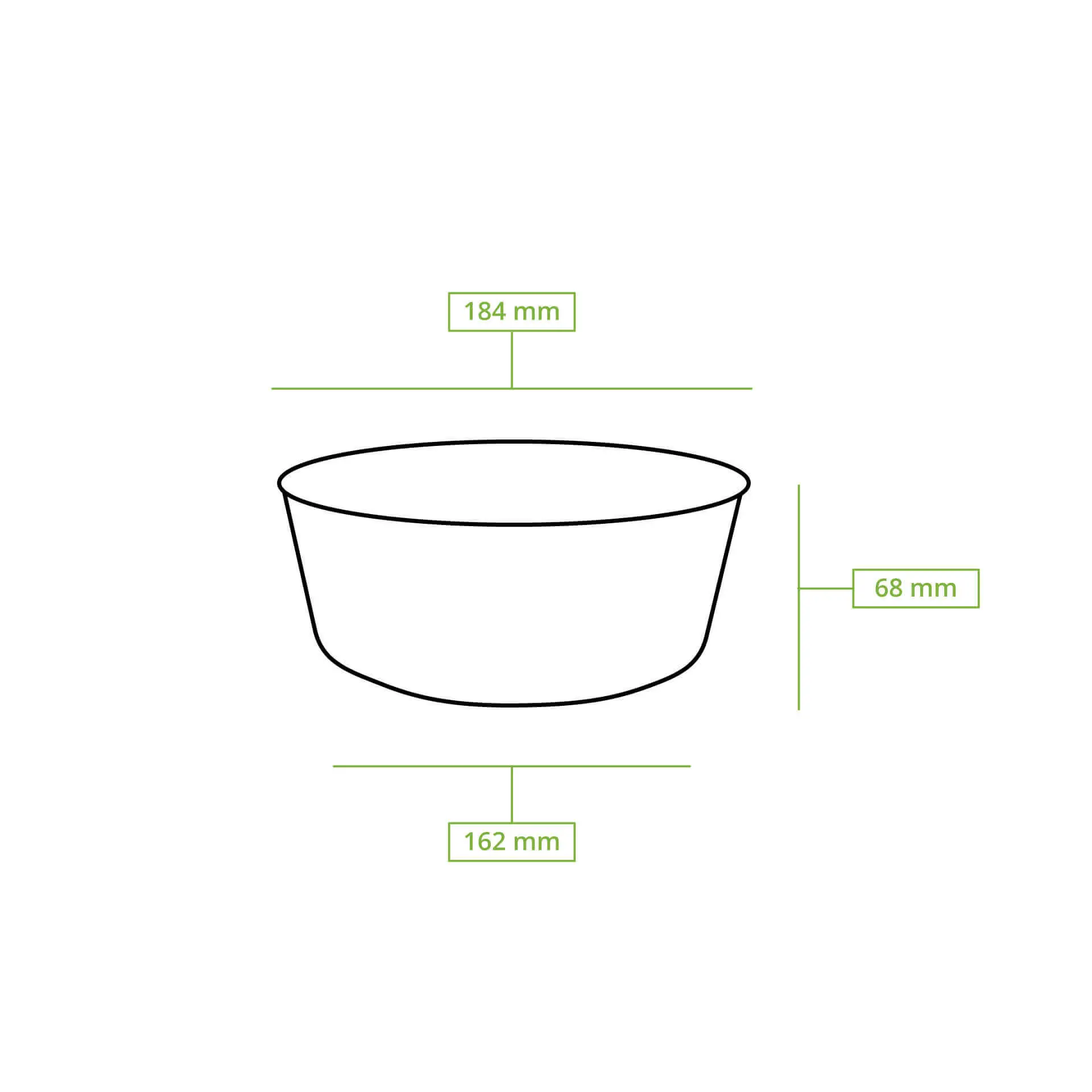 Herbruikbare schaaltjes "merways Bowl" 1.000 ml, Ø 185 mm, cashew / creme-wit