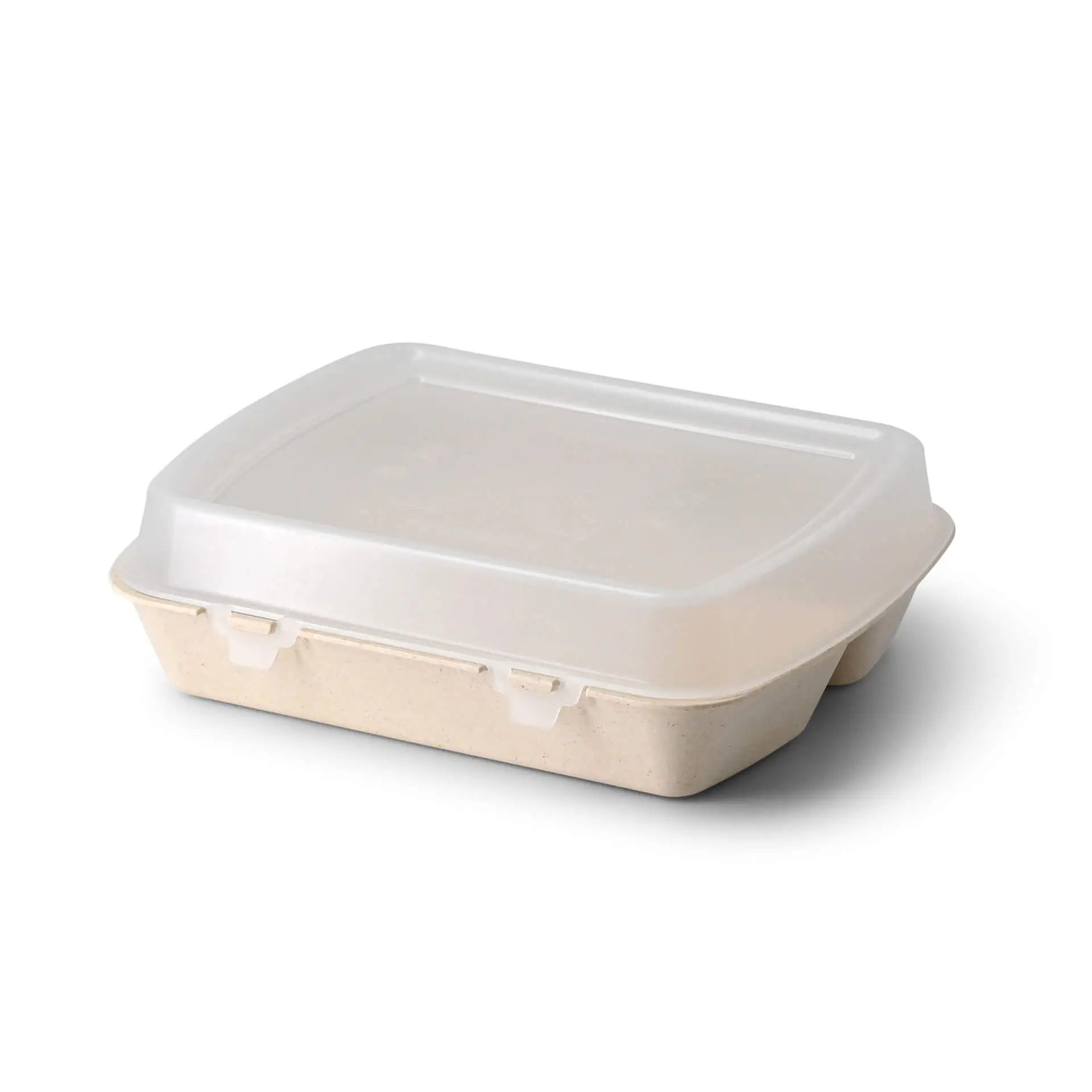 Herbruikbare menubakjes "merways Box", cashew/crème-wit 24,5 x 20 x 4,5 cm, 3 vakken, HP4/3