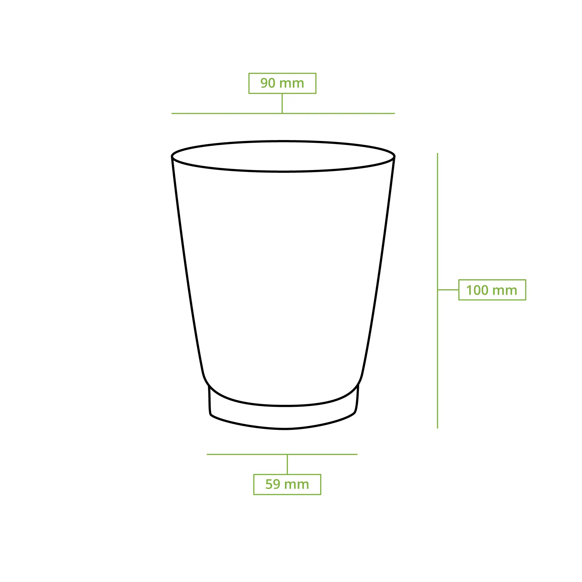 Ribbelbeker / Koffiebeker to go 250 ml / 10 oz, Ø 90 mm, kraft