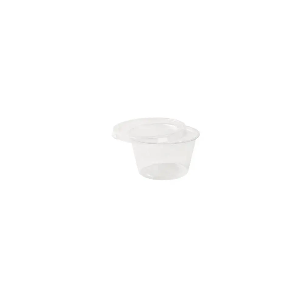 PLA Portiebekers 80 ml / 3 oz, Ø 70 mm, transparant