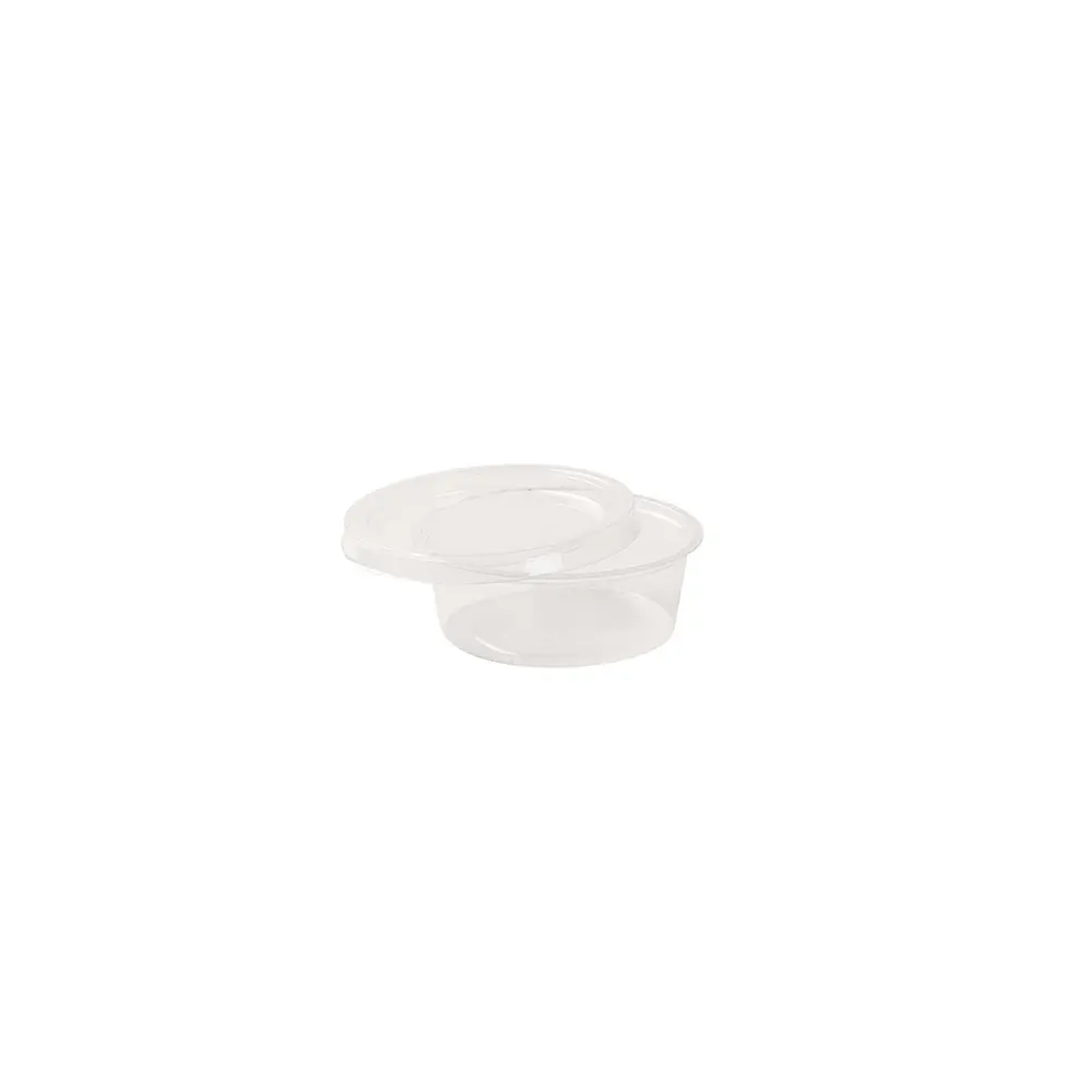 PLA Portiebekers 60 ml / 2 oz, Ø 70 mm, transparant