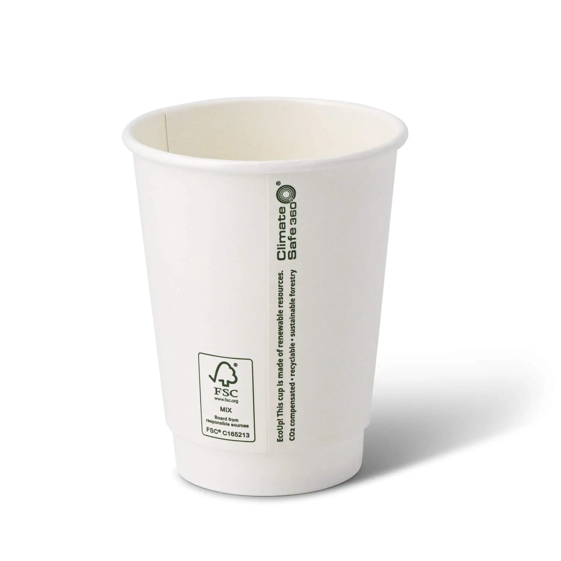 Koffiebeker to go, karton, 300 ml / 12 oz, Ø 80, wit