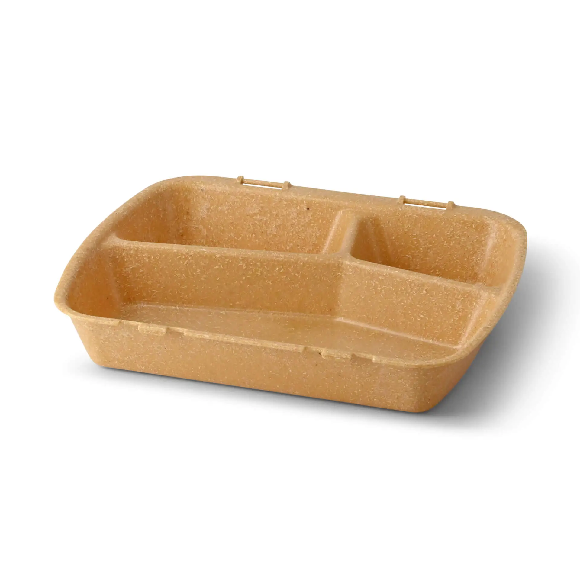 Herbruikbare menubakjes "merways Box", karamel/bruin, 24,5 x 20 x 4,5 cm, 3 vakken, HP4/3