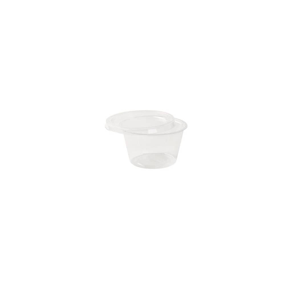 Portionsbecher aus PLA 80 ml, Ø 70 mm, klar