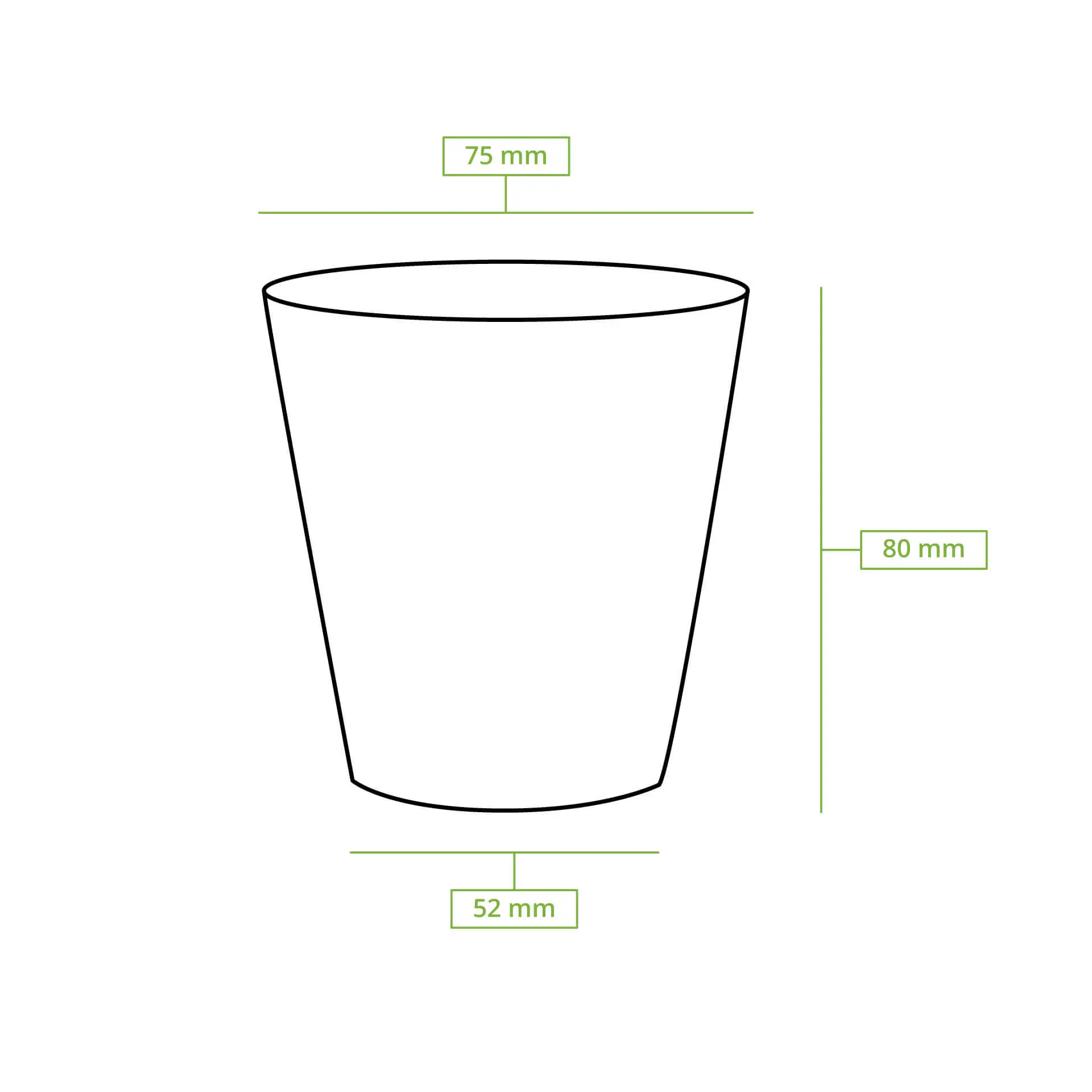 Kartonnen beker 150 ml / 6 oz, Ø 80 mm, wit