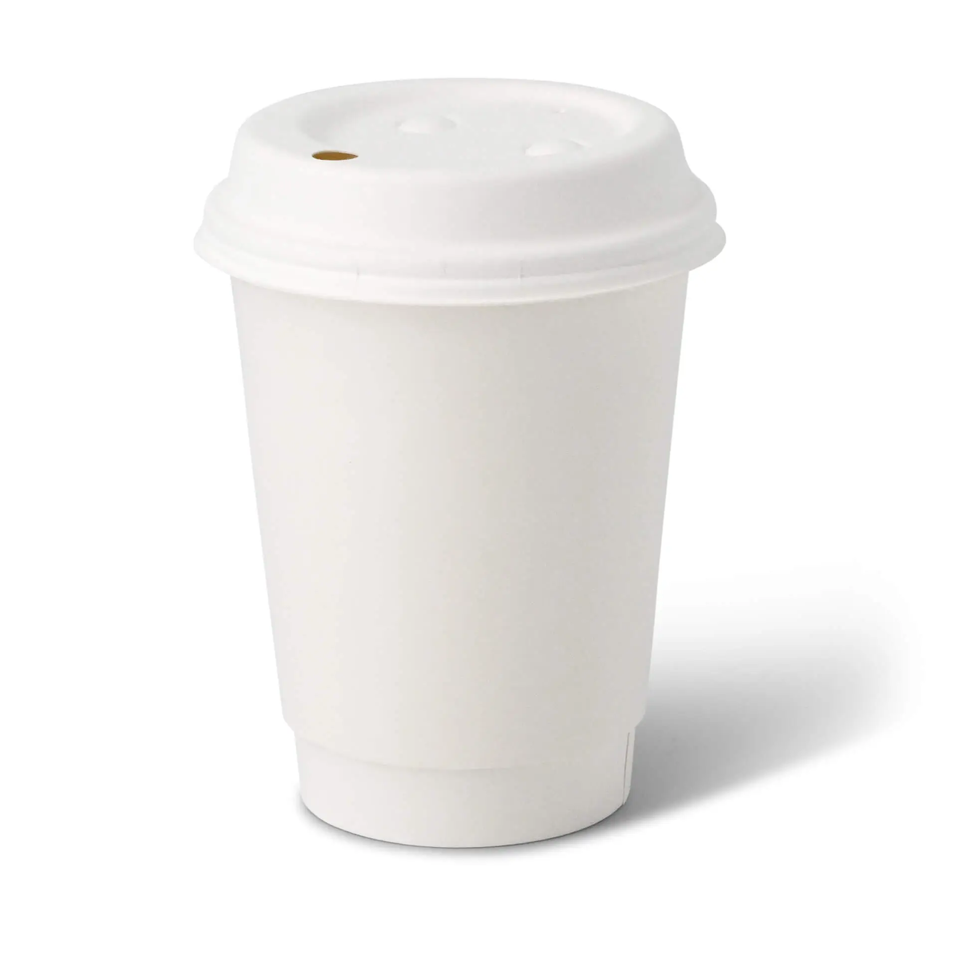 Koffiebekers to go van karton (gecoat), dubbelwandig, 300 ml / 12 oz, Ø 80 mm, wit