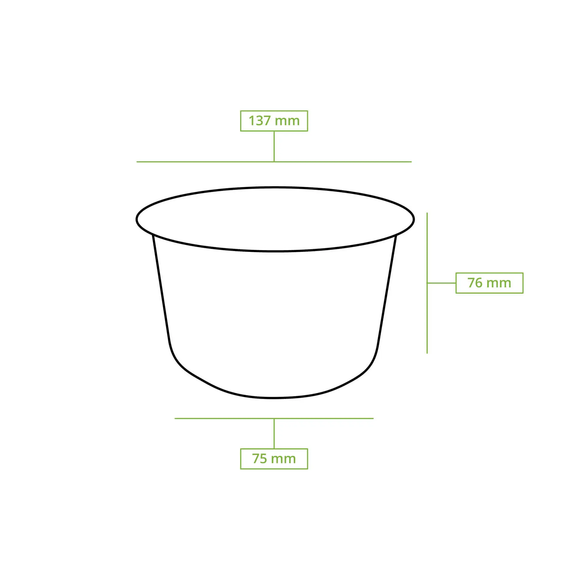 Suikerriet Soepbekers 375 ml / 13 oz, Ø 135 mm