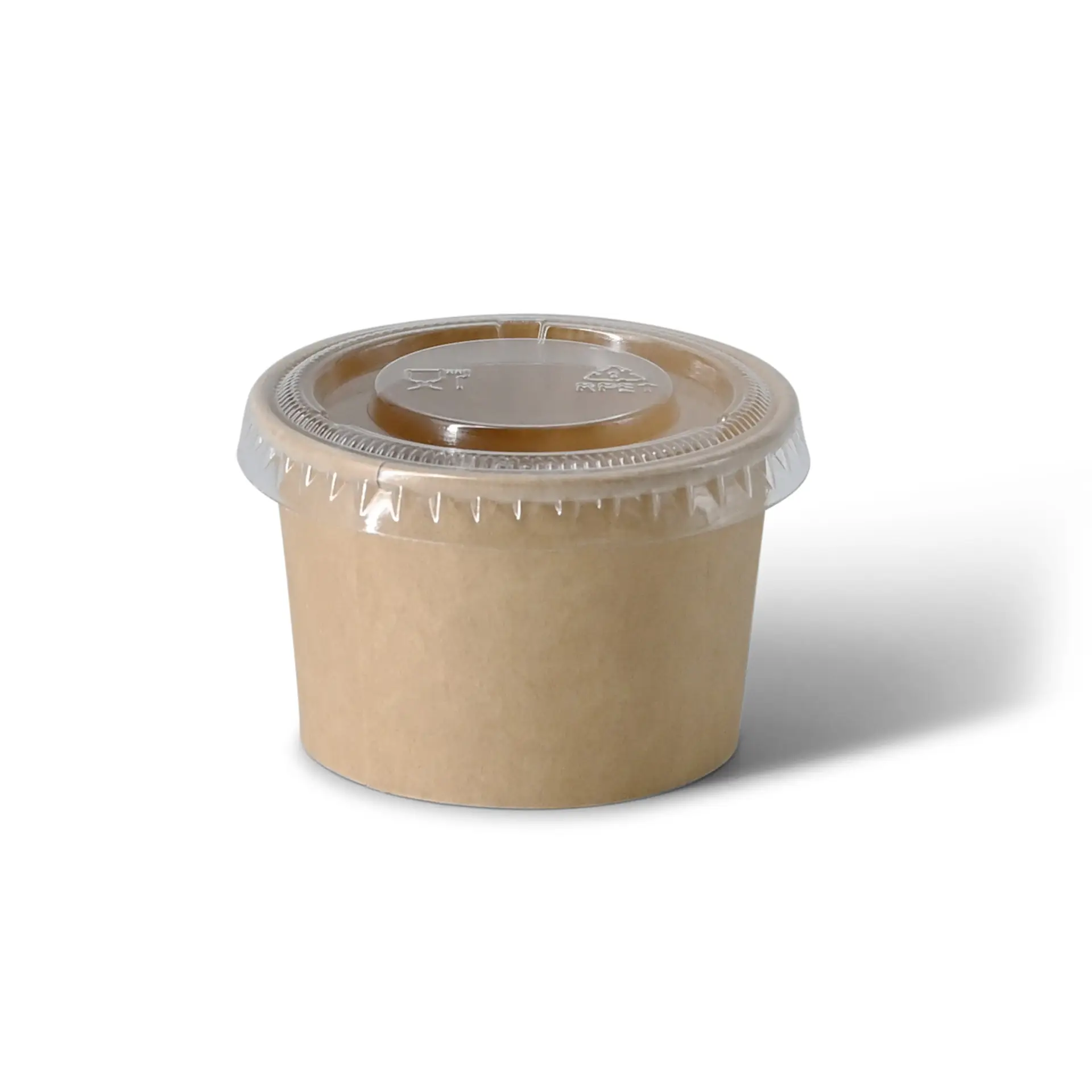 Portiebekers van Papier 40 ml, Ø 62 mm, bruin