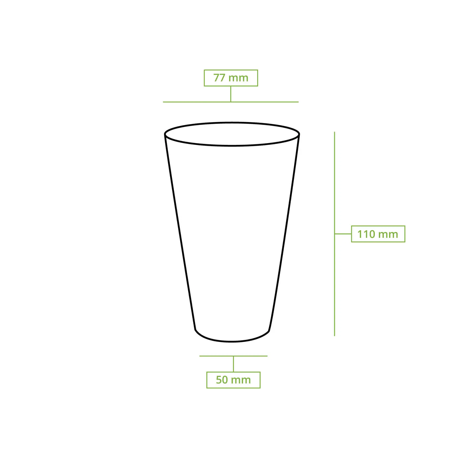 PLA heldere beker 250 ml / 10 ons, Ø 78 mm