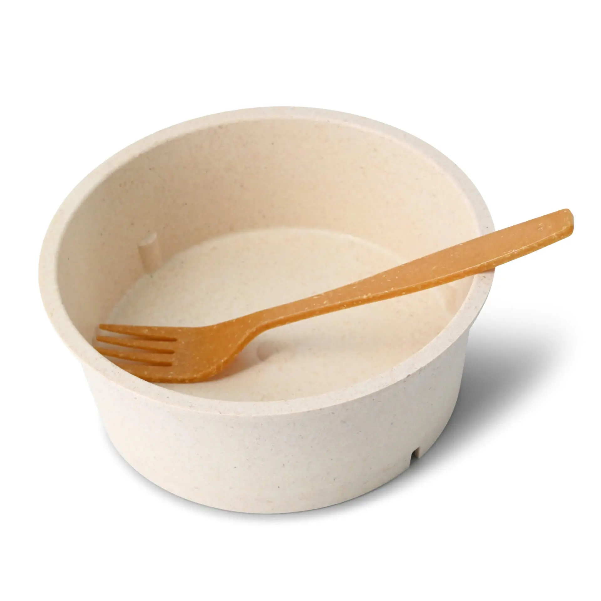 Herbruikbare schaaltjes "merways Bowl" 650 ml, Ø 150 mm, cashew / creme-wit