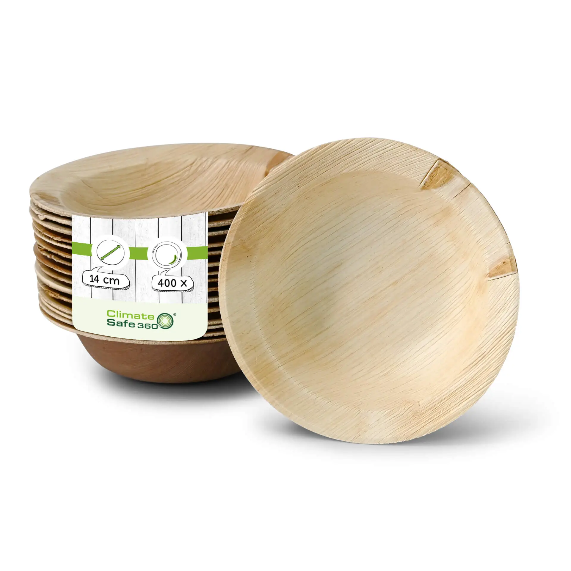 Palmblad bord "Palmware®" Ø 14 cm, diep, rond, met rand