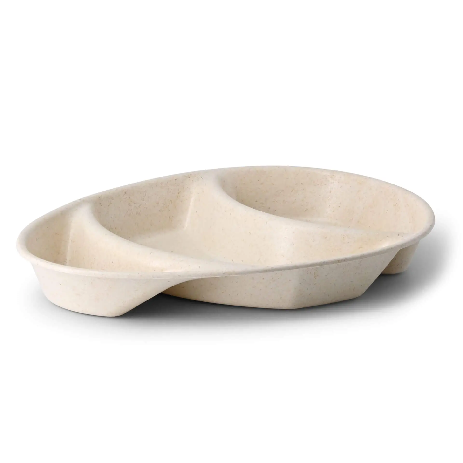 Herbruikbaar menubord merways-Plate 27,5 x 20 x 3,5 cm, 3 compartimenten, cashew / roomwit