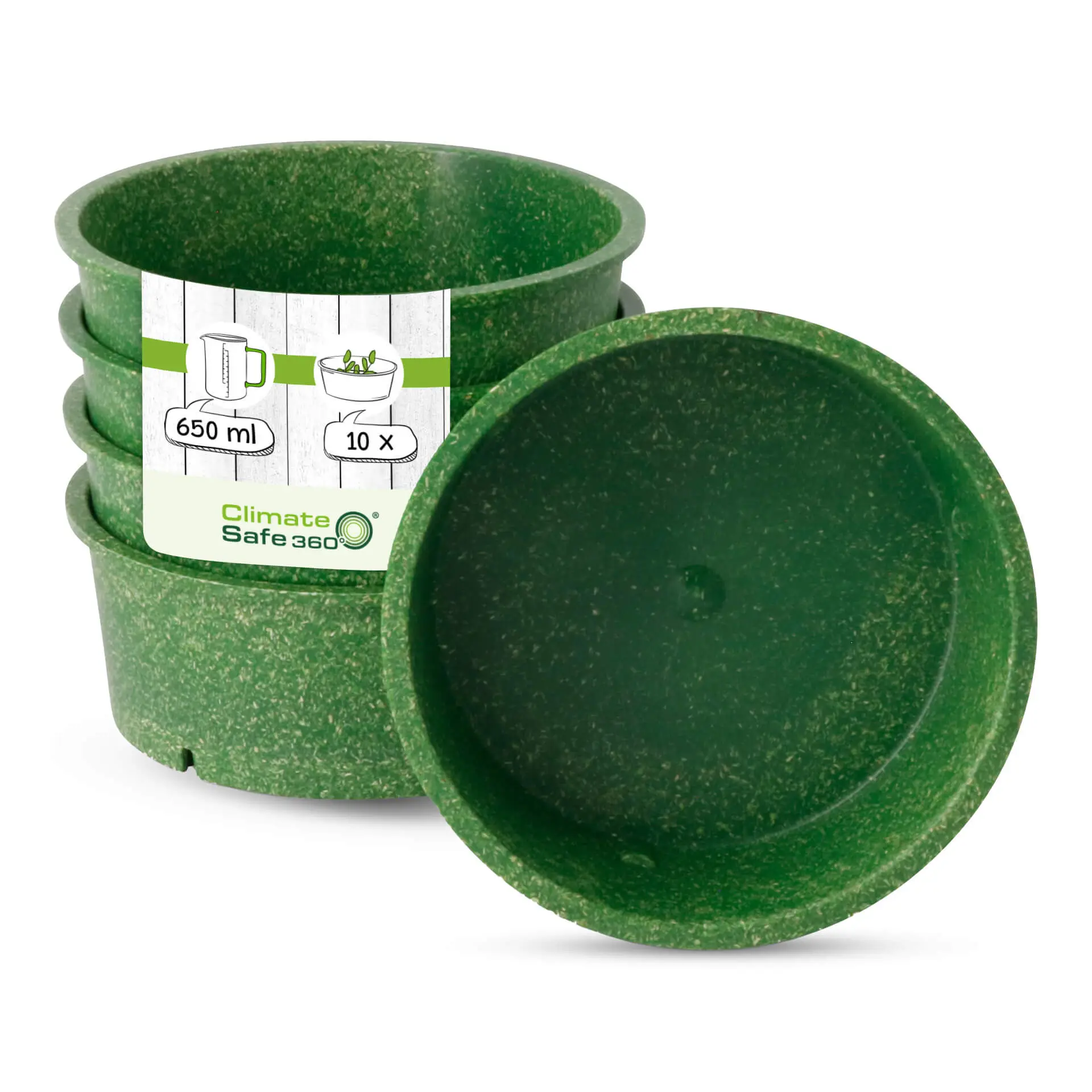 Herbruikbare schaaltjes "merways Bowl" 650 ml, Ø 150 mm, spinazie / donkergroen