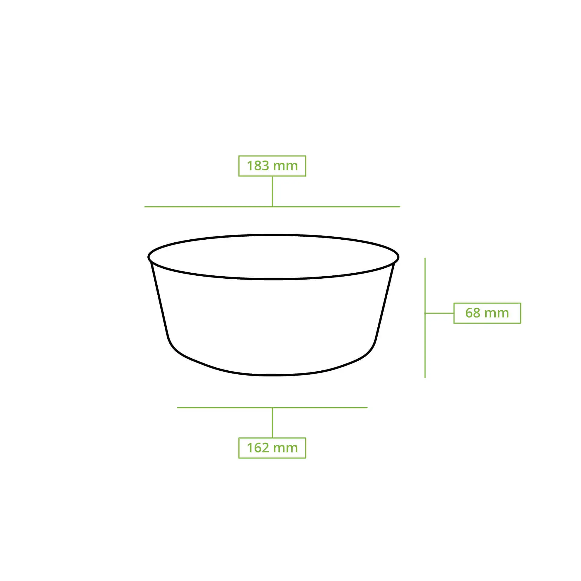 Herbruikbare schaaltjes "merways Bowl" 1.000 ml, Ø 185 mm, caramel / bruin