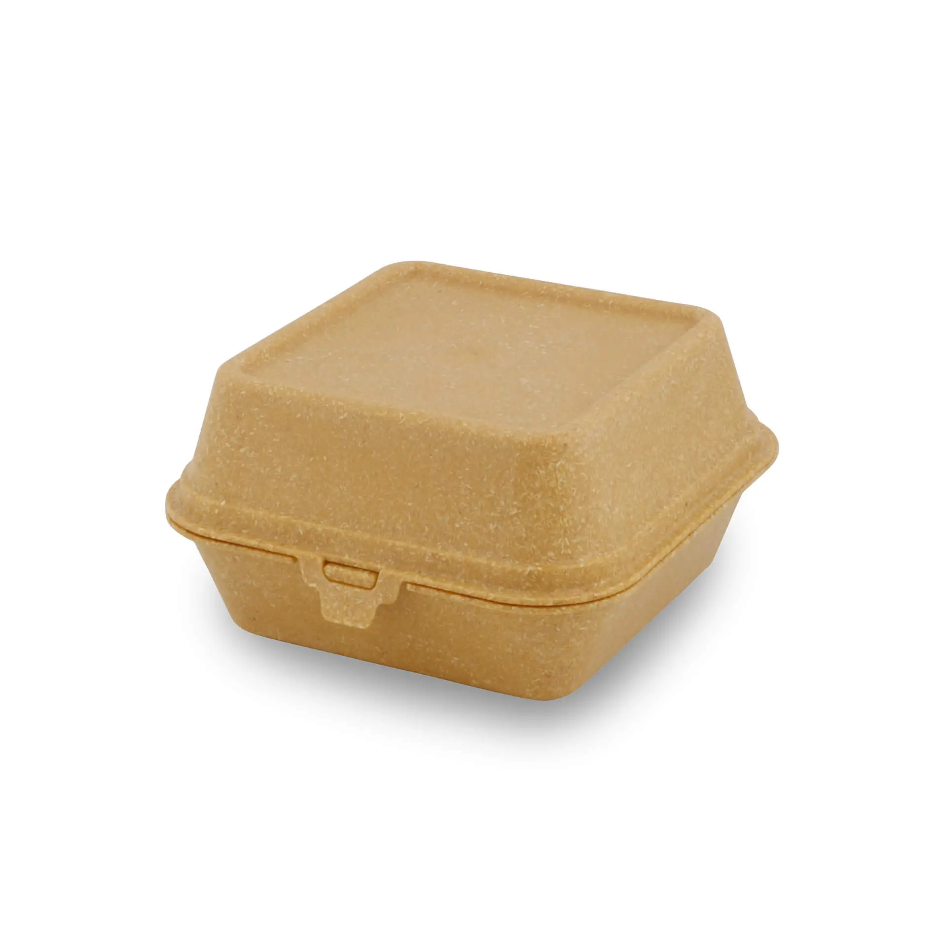 Herbruikbare burger-boxen "merways Box" 16 x 15 x 8,5 cm, karamel / bruin