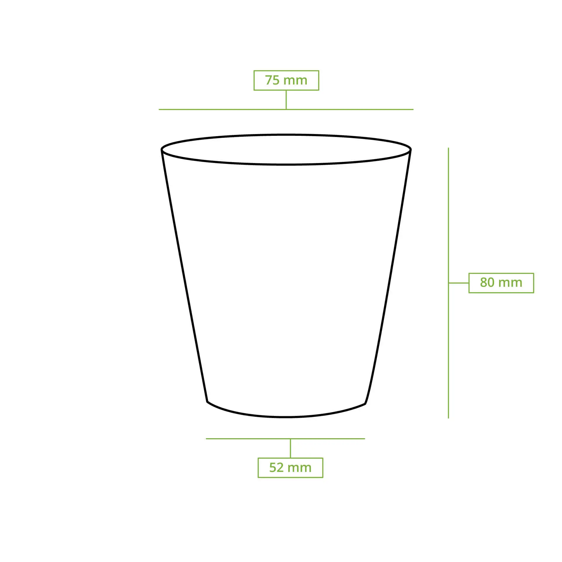 Kartonnen beker 150 ml / 6 oz, Ø 80 mm, kraft