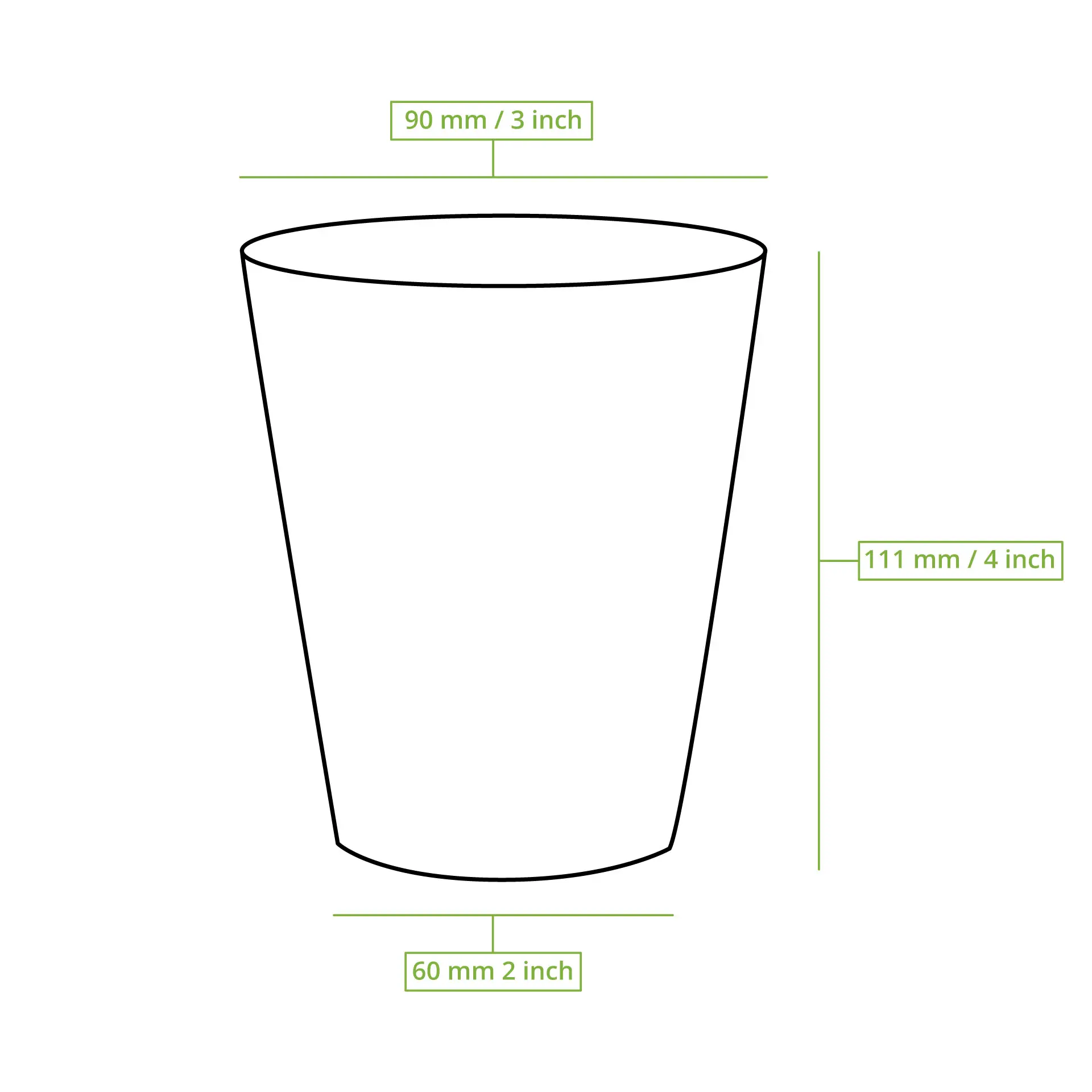 Kartonnen bekers (gecoat) 300 ml / 12 oz, Ø 90 mm, bruin