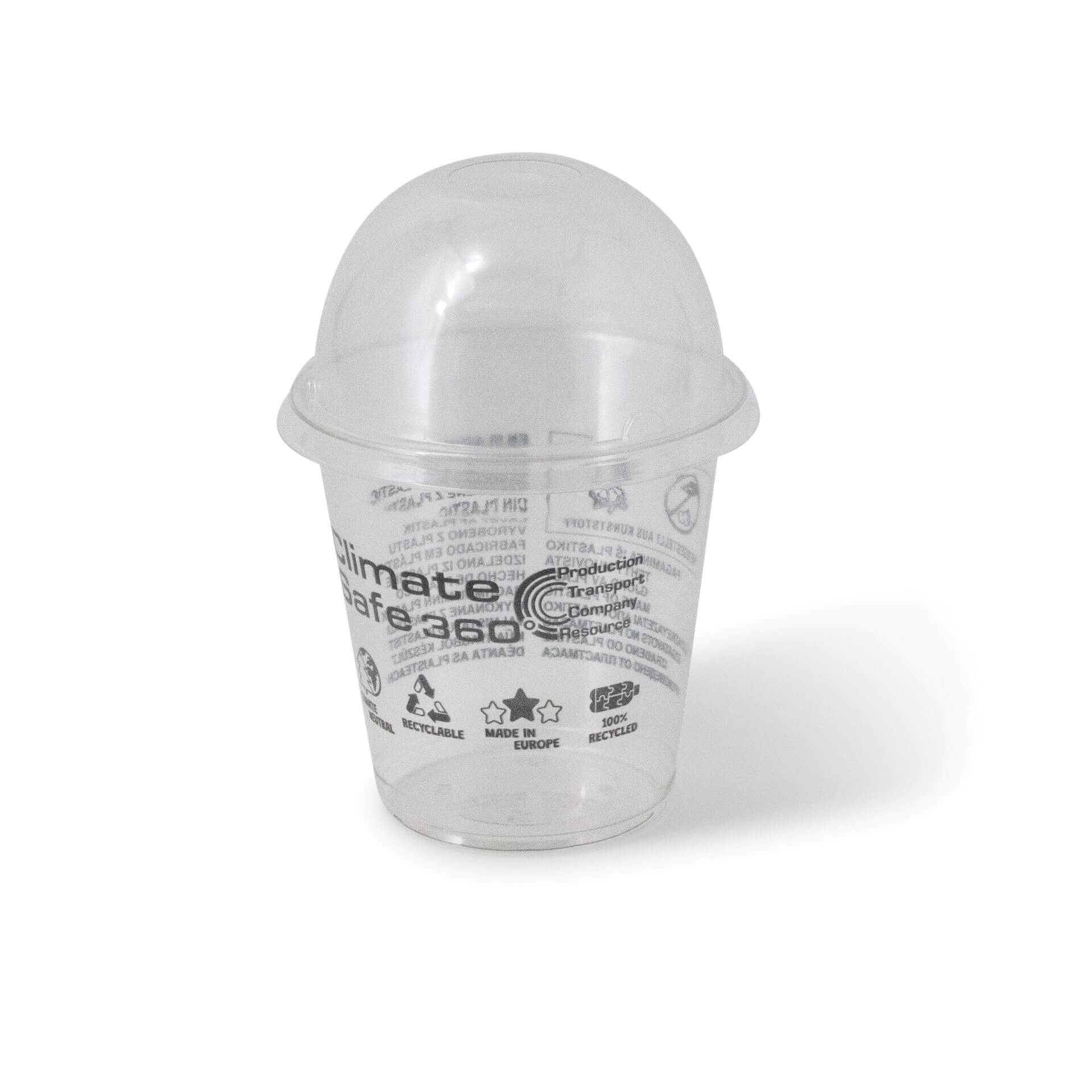 Smoothie Becher aus rPET 200 ml / 8 oz, Ø 90,5 mm, rund