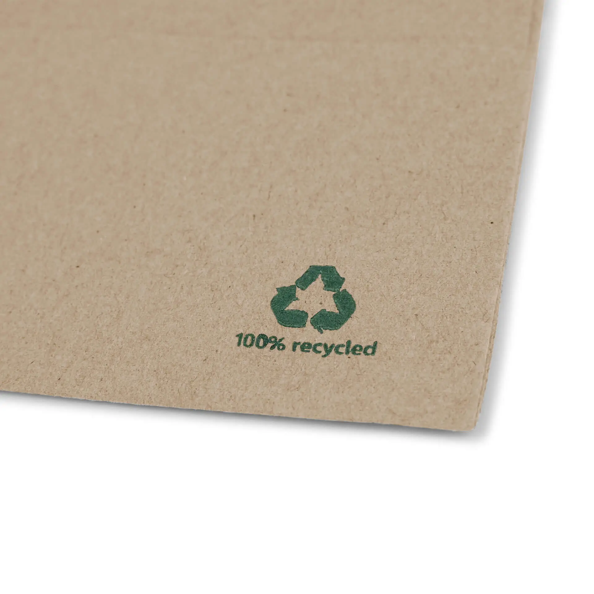 Servetten van gerecycled papier, 32 x 32 cm, 1-laags, 1/8 vouw, bruin