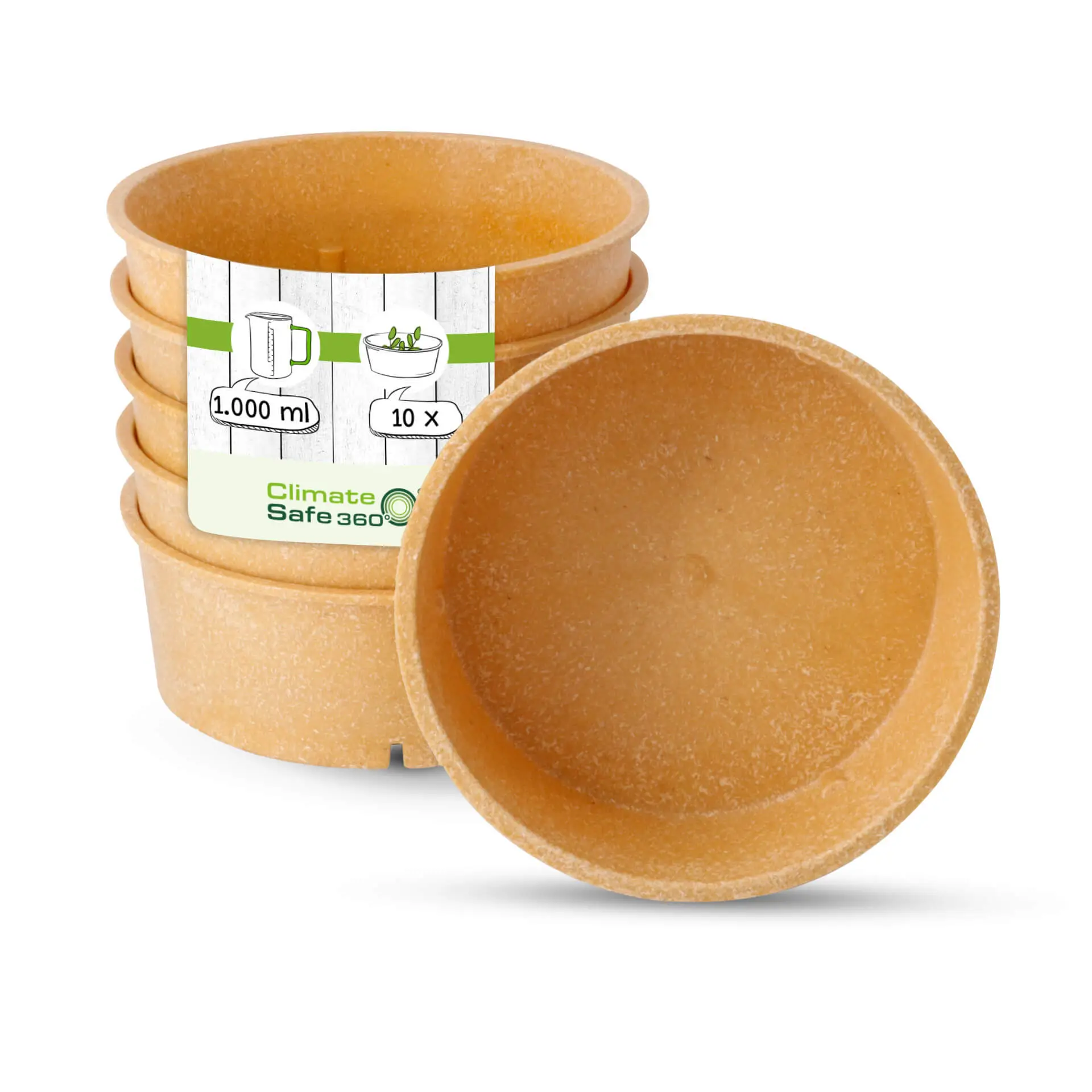 Herbruikbare schaaltjes "merways Bowl" 1.000 ml, Ø 185 mm, caramel / bruin