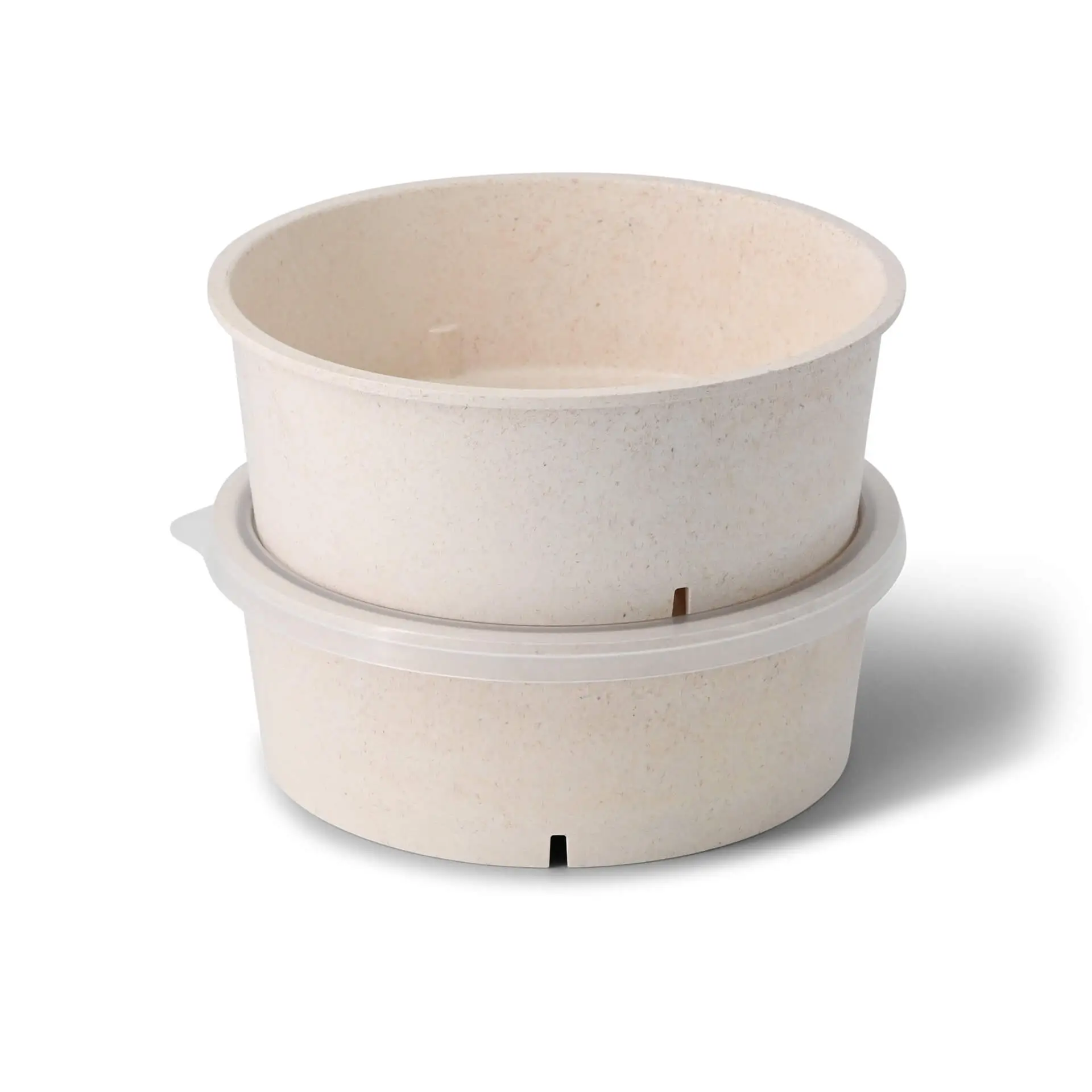 Herbruikbare schaaltjes "merways Bowl" 1.000 ml, Ø 185 mm, cashew / creme-wit