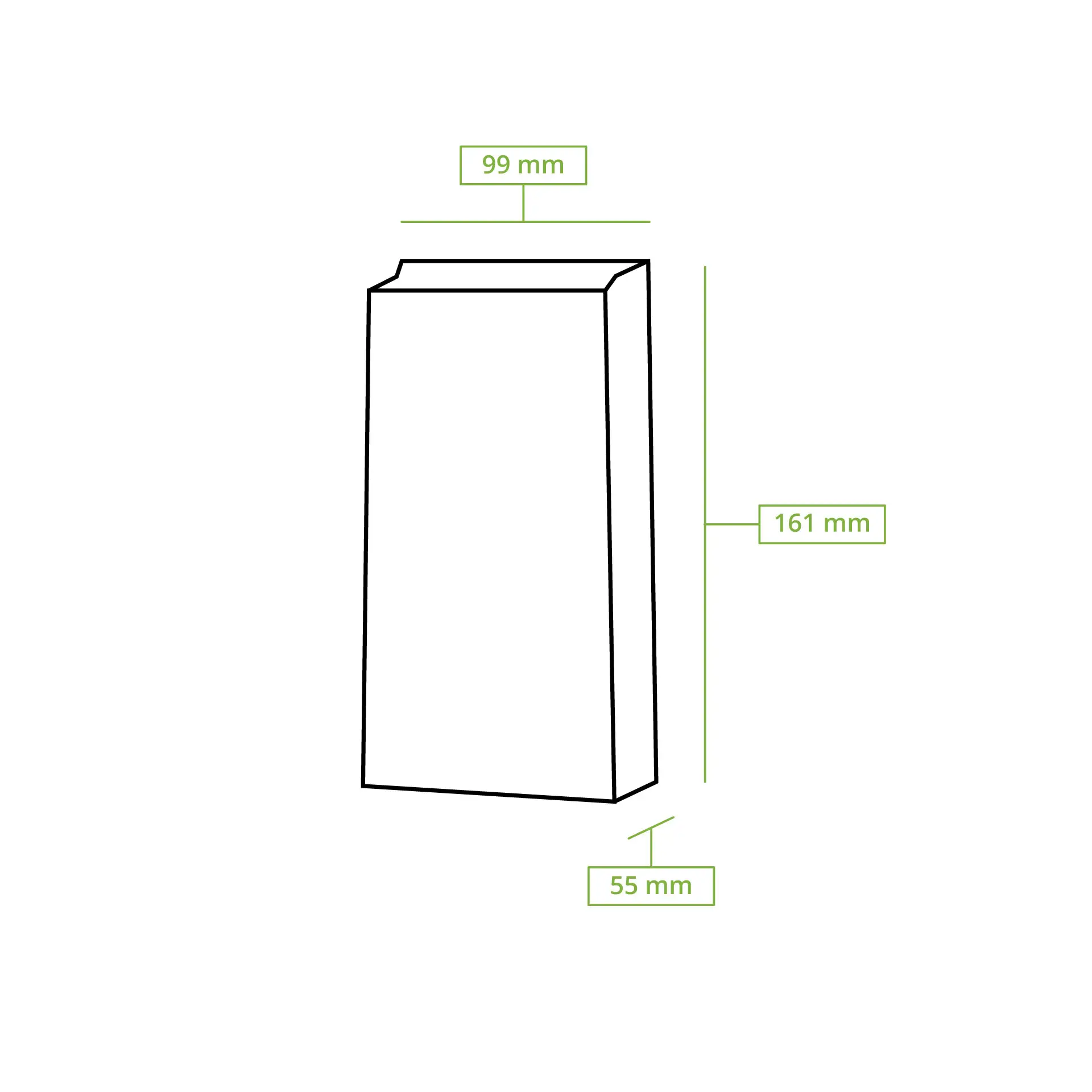 Bruine blokzakken S, ongecoat