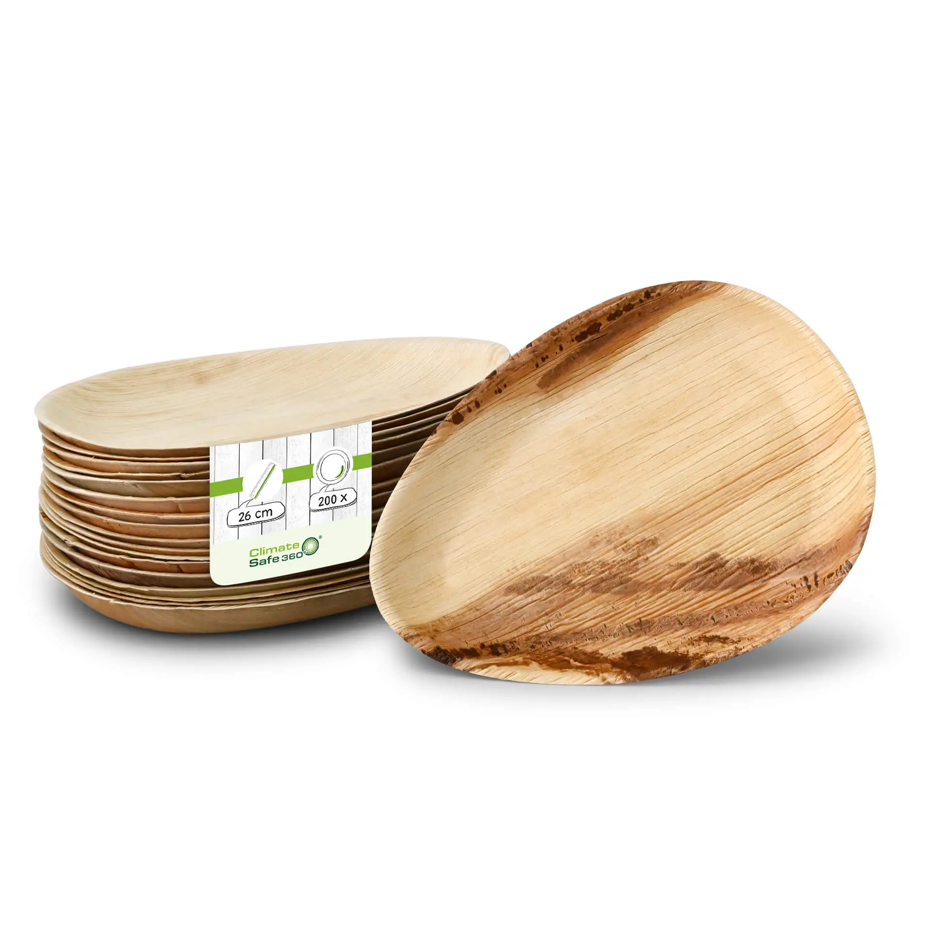 Palmblad bord "Palmware®" Ø 26 cm, druppelvormig