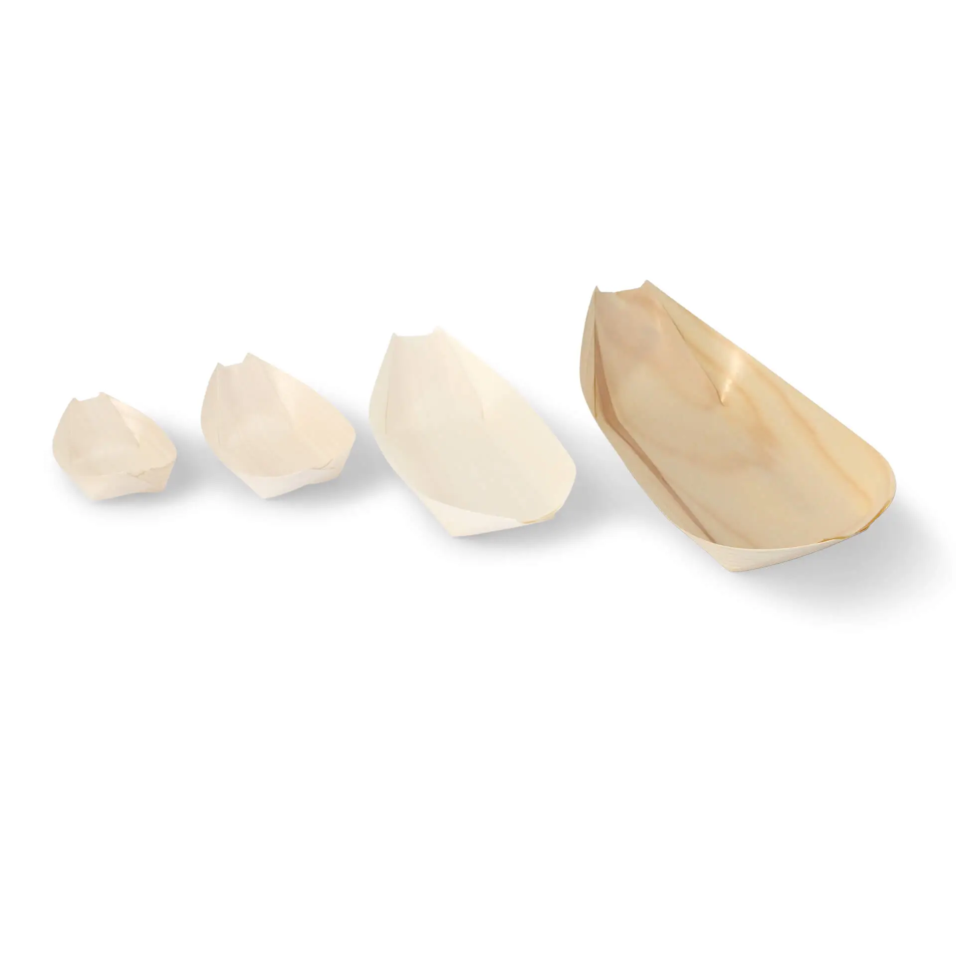 Houten scheepjes voor fingerfood, 24,5 cm