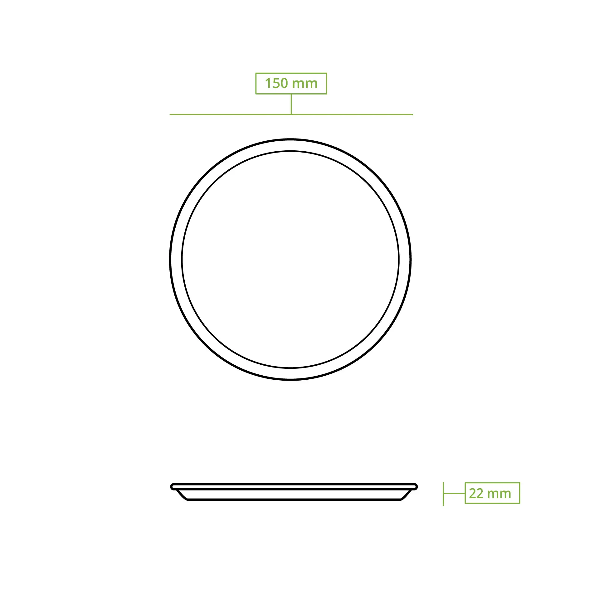 Palmblad bord "Palmware®" Ø 15 cm, rond