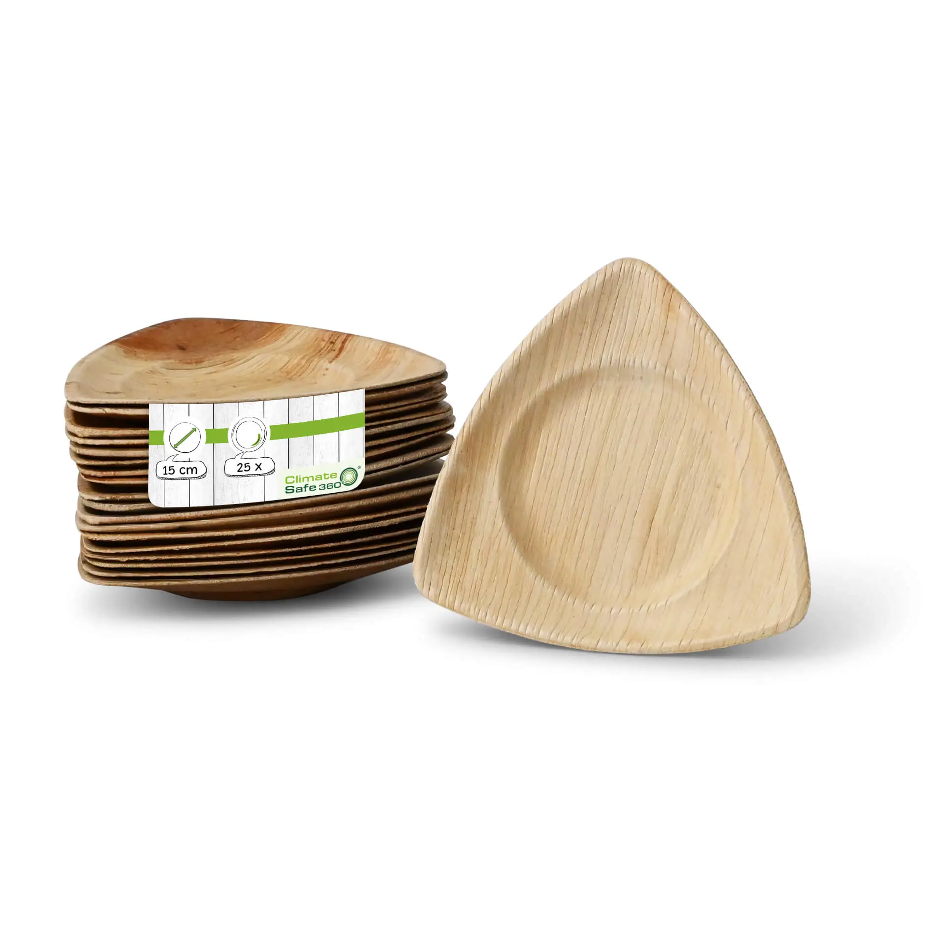 Palmblad bord "Palmware®" 15 cm, driehoekig