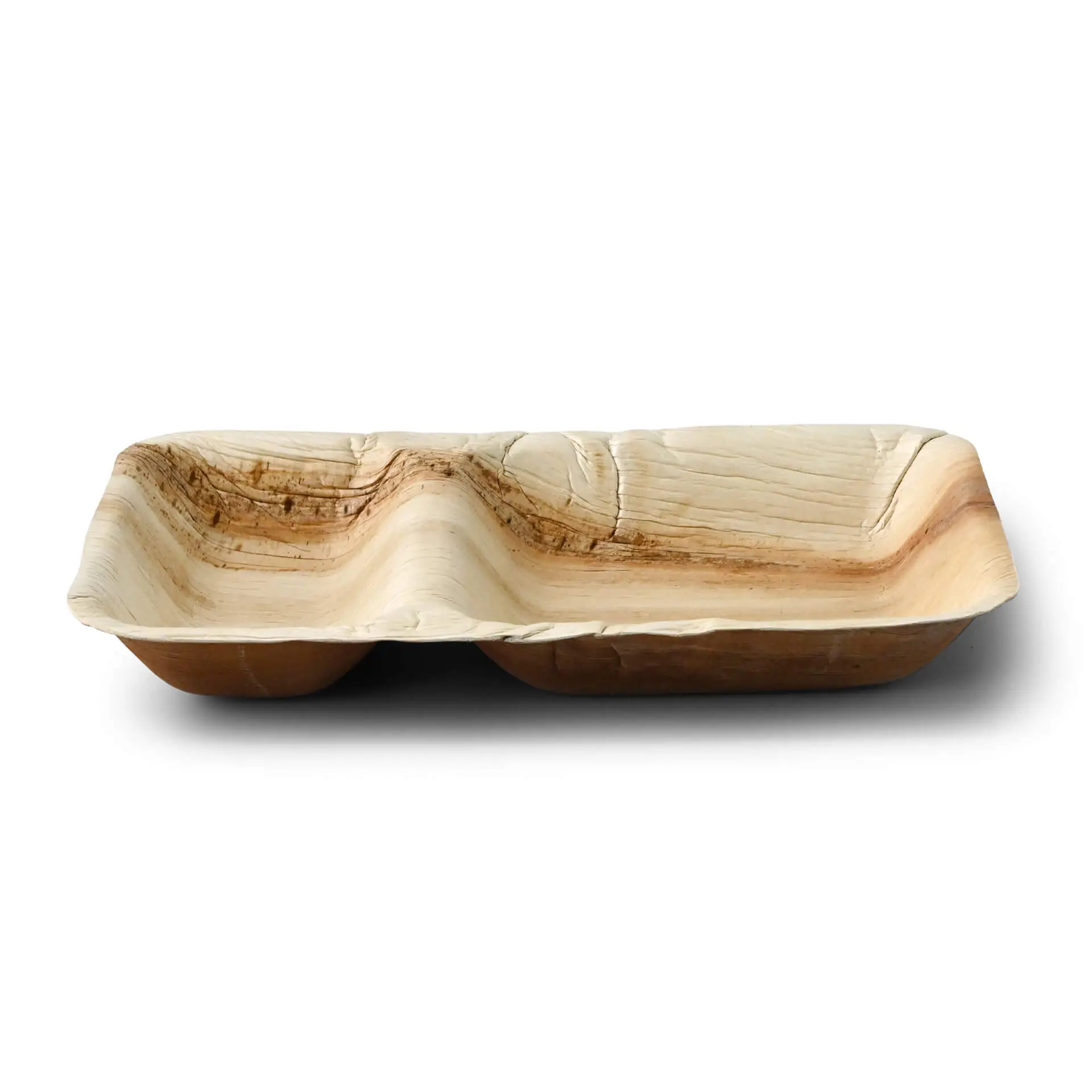 Palmblad Menubord "Palmware®" 25 x 15 cm, 2 vakken, rechthoekig