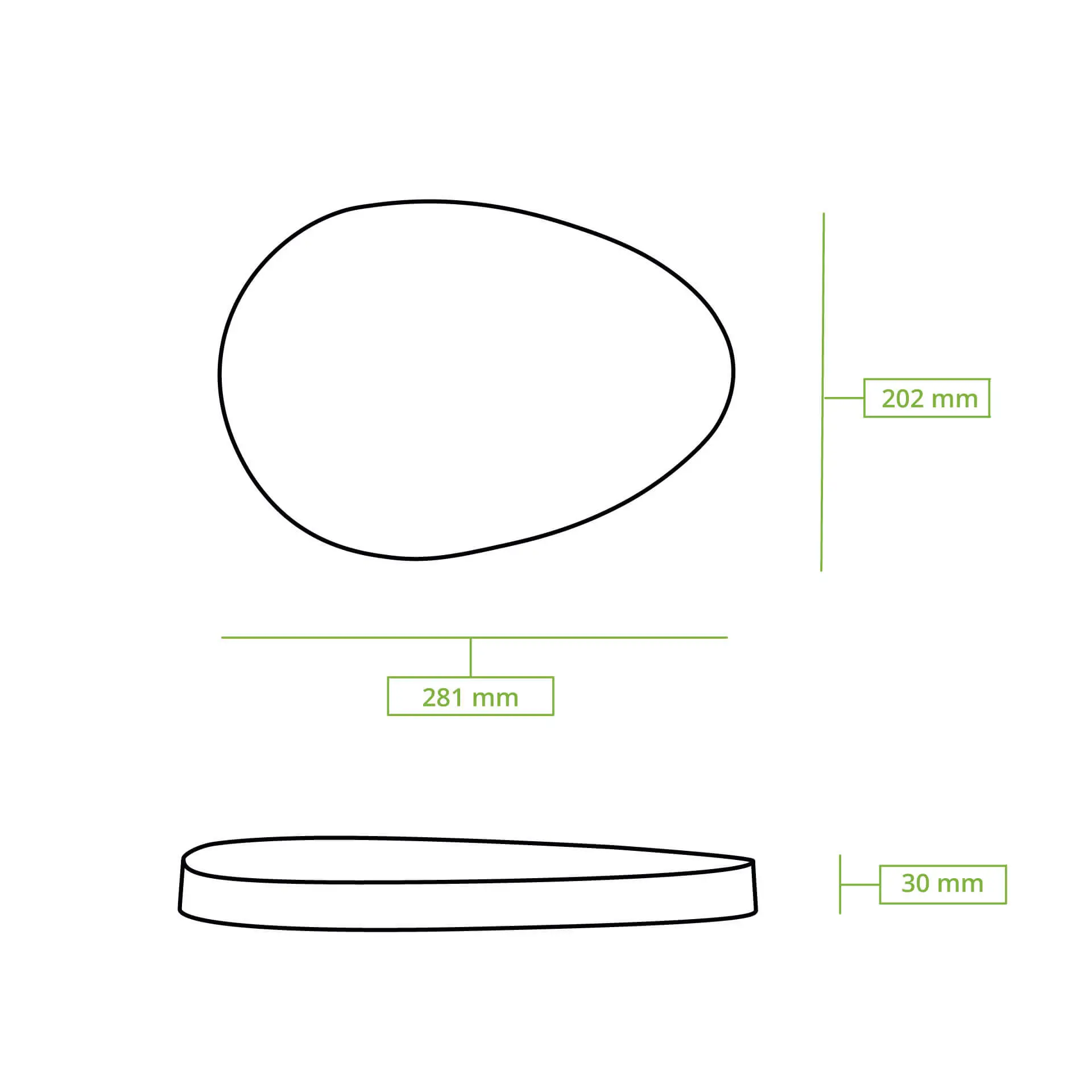 Herbruikbaar "merways Plate" deksel 27,5 x 20 x 3 cm, PP, transparant