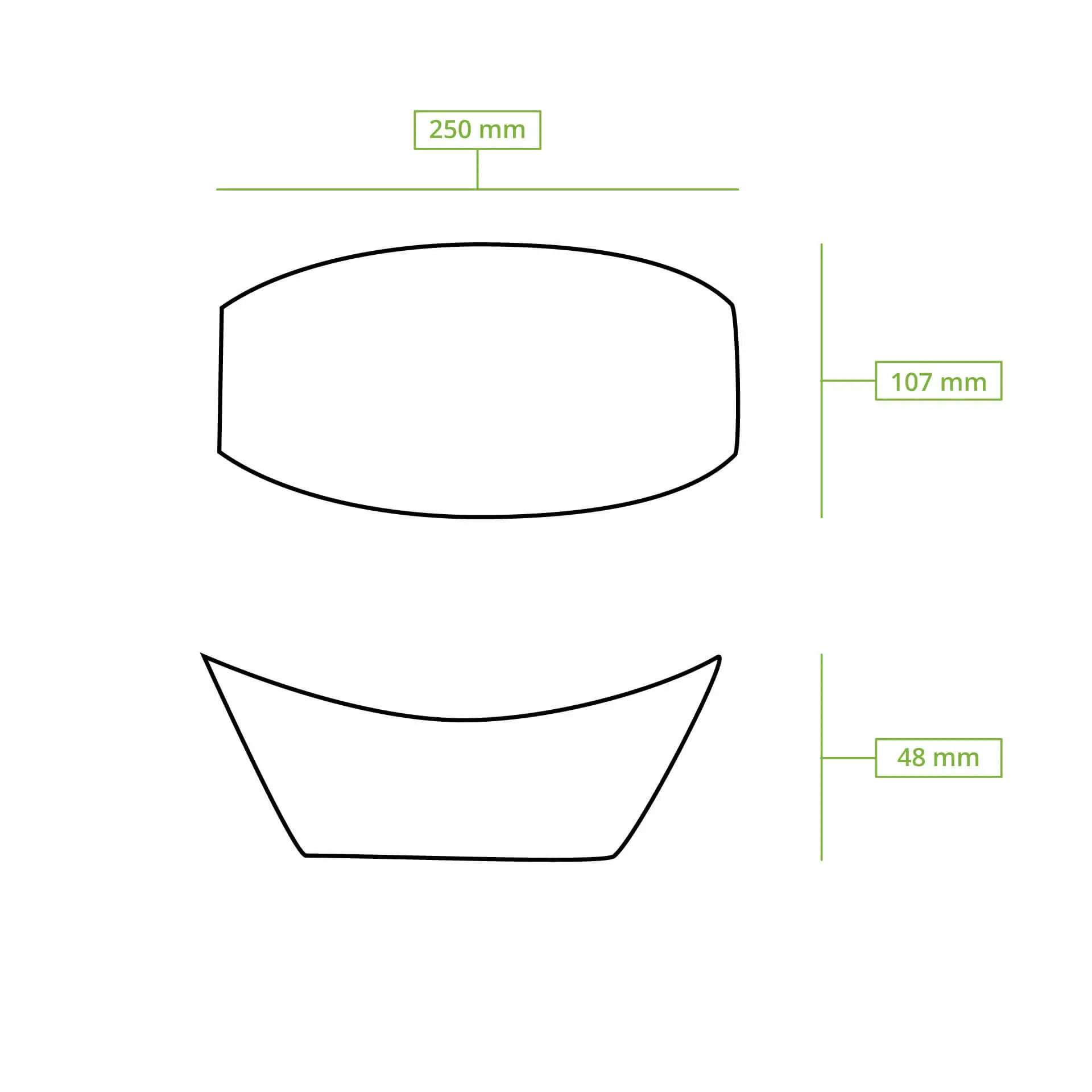 Houten scheepjes voor fingerfood, 24,5 cm