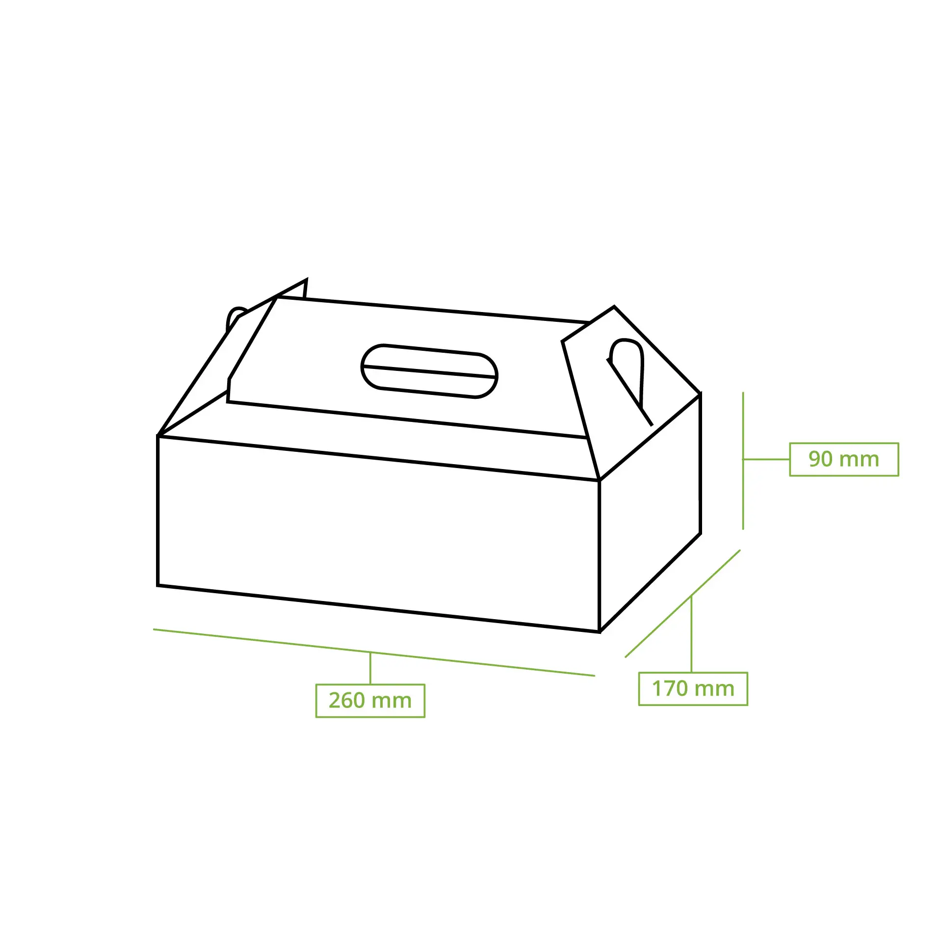 Bruine gebakbox "L"