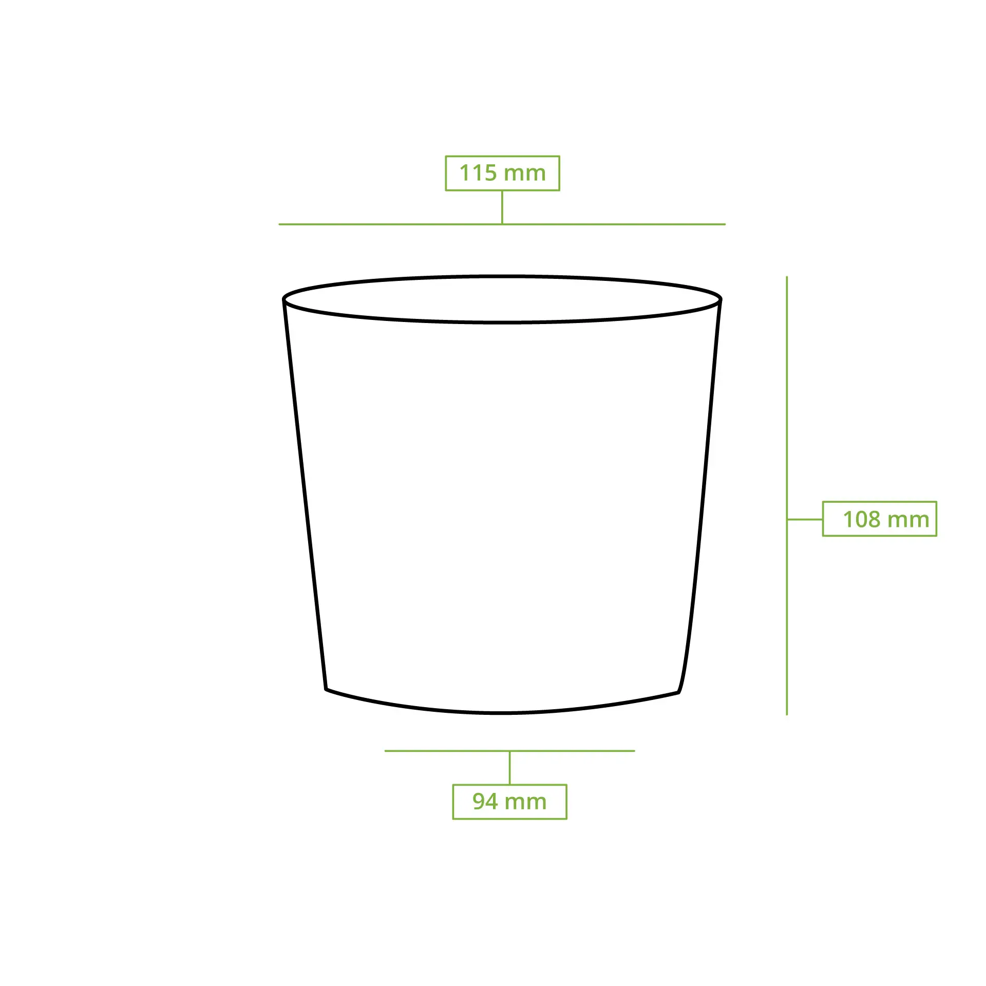 Kartonnen Soepbekers 650 ml / 26 oz, Ø 114 mm, kraft, Iconen