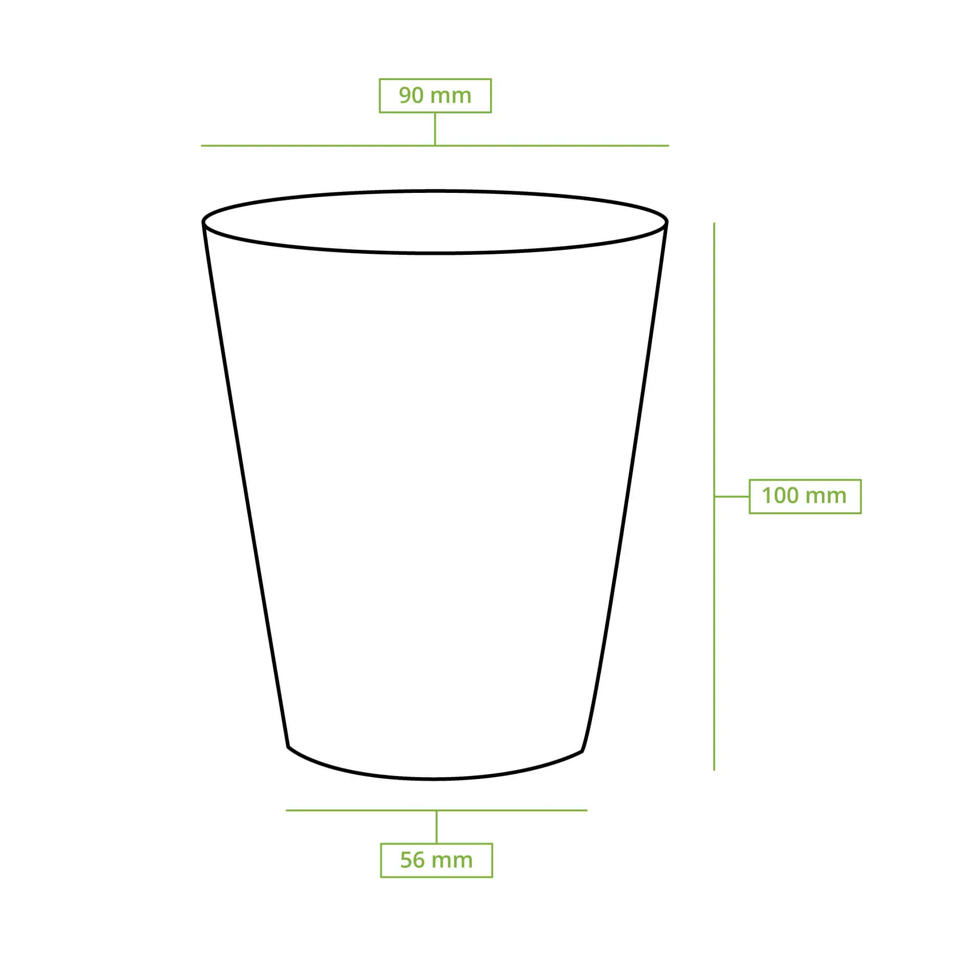 Kartonnen beker 250 ml / 10 oz, Ø 90 mm, wit