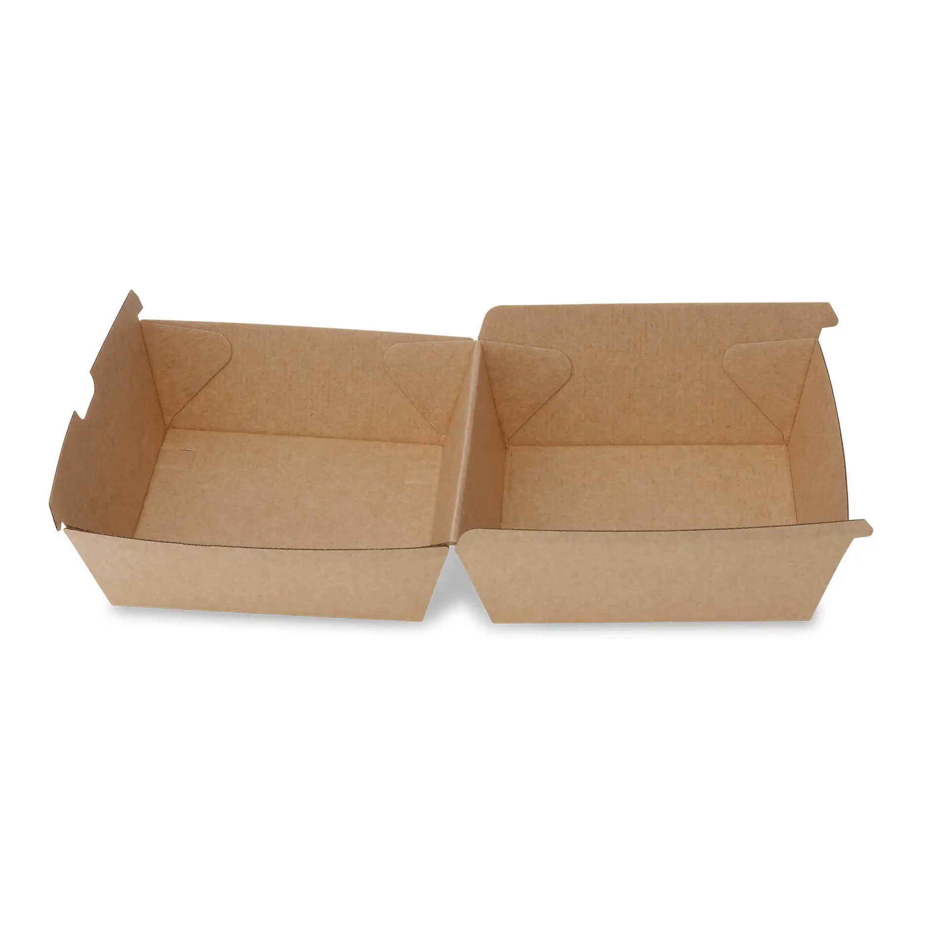 Bruine takeaway box, 16,8 x 15,8 x 9,8 cm, vierkant