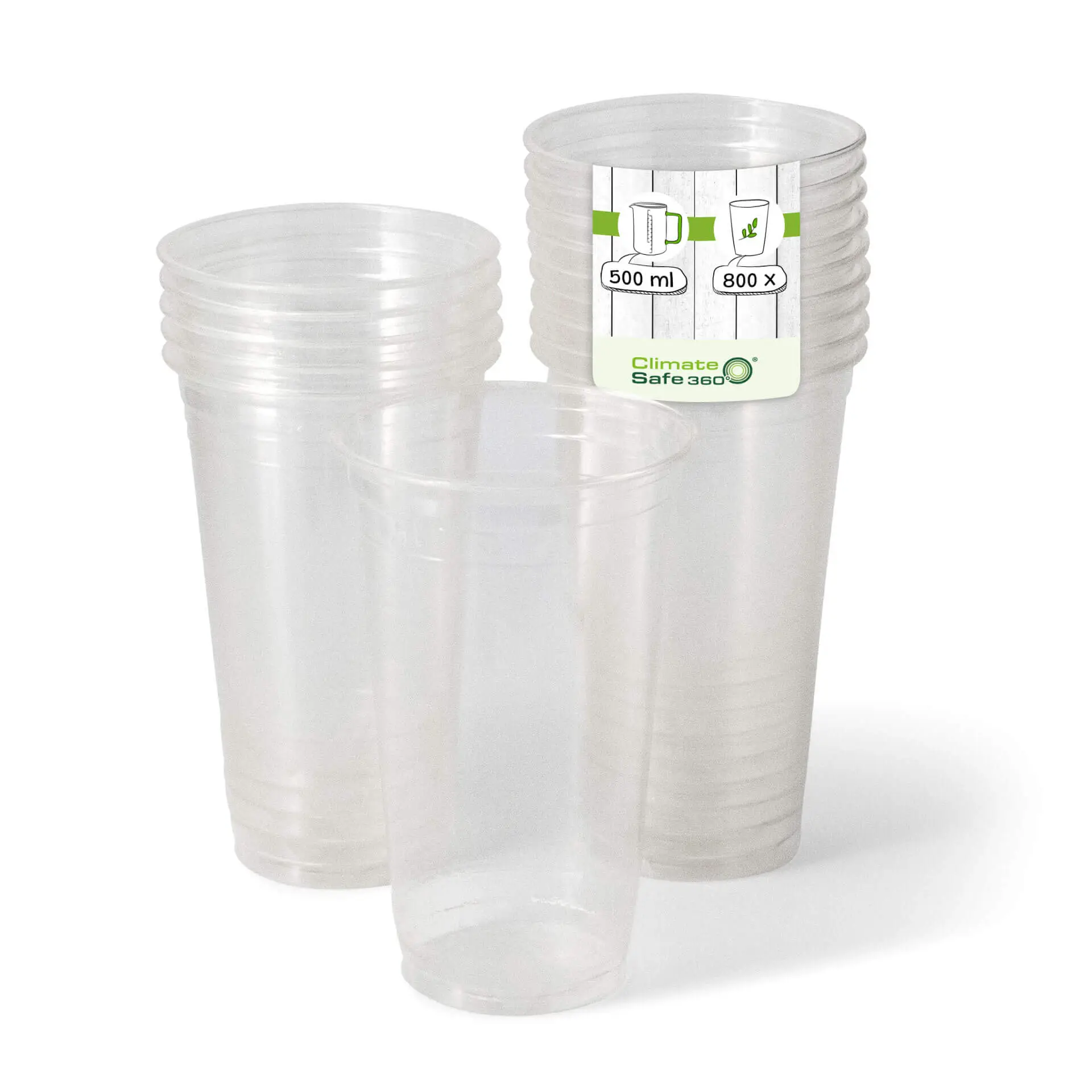 PLA heldere beker 500 ml / 20 oz, Ø 95 mm