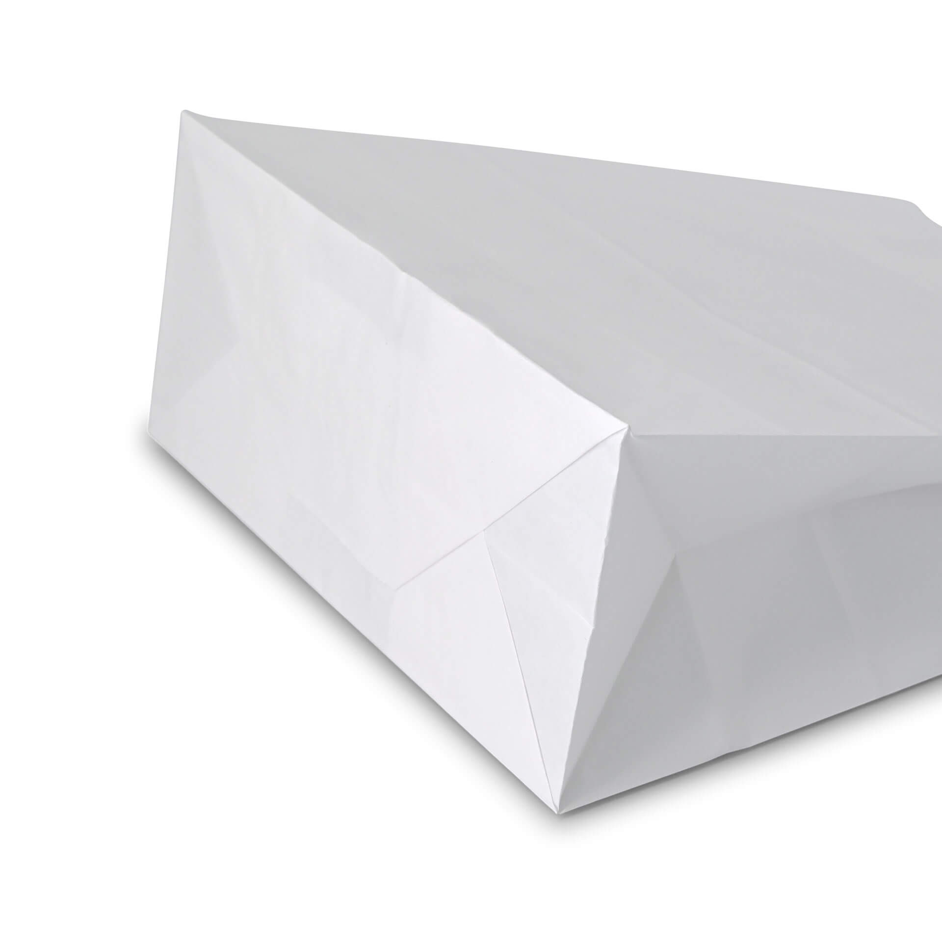 Tragetaschen aus Kraftpapier M, 22 x 10 x 28 cm, weiß